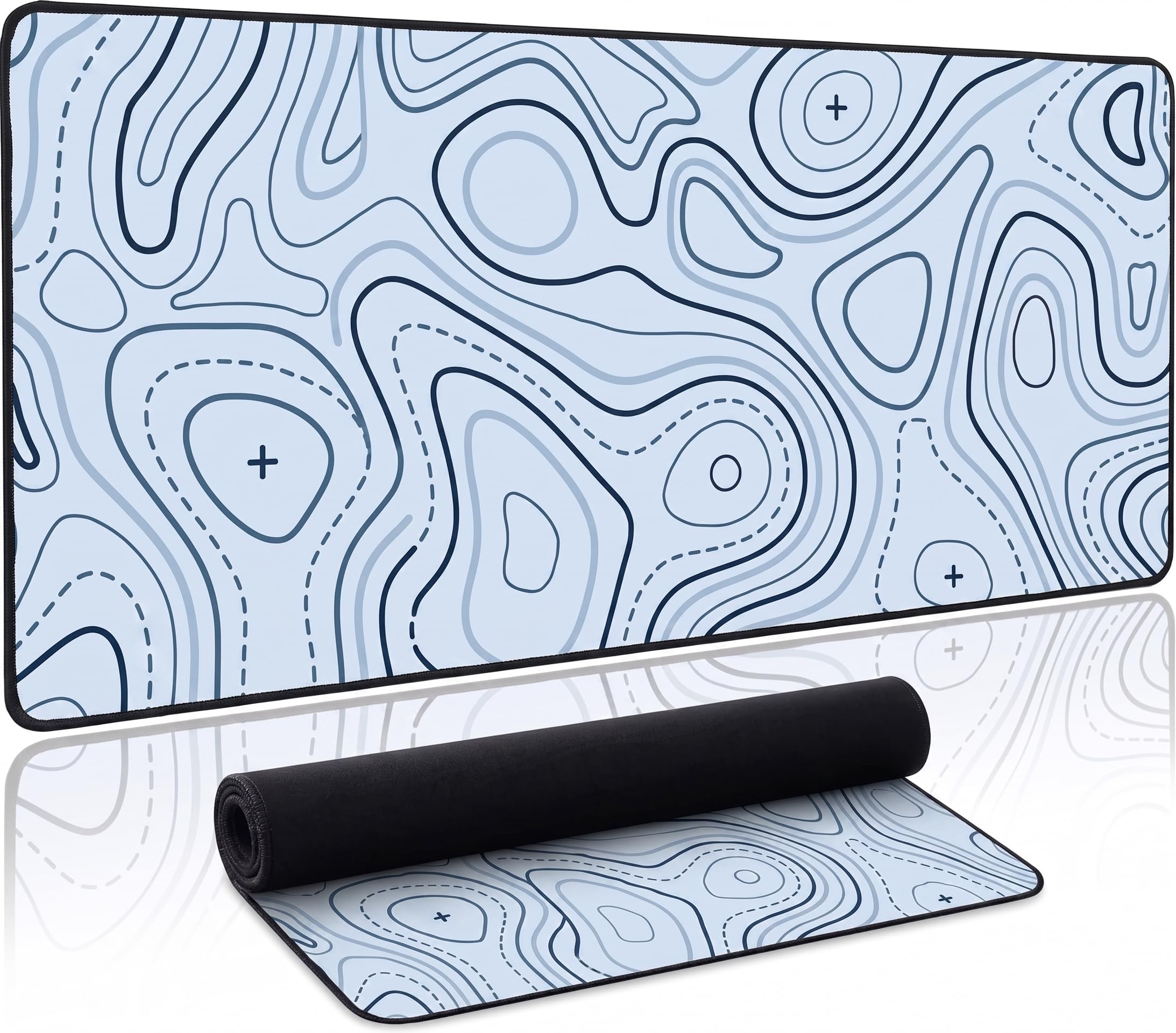 Saco XXL Gaming Mouse Pad for PC – Large Desk Mat 900×400×3mm, Extended Non-Slip Rubber Base, Waterproof Surface, Topographics Design, Big Keyboard Mouse Pad for Office & Home Setup — Amazon image 21