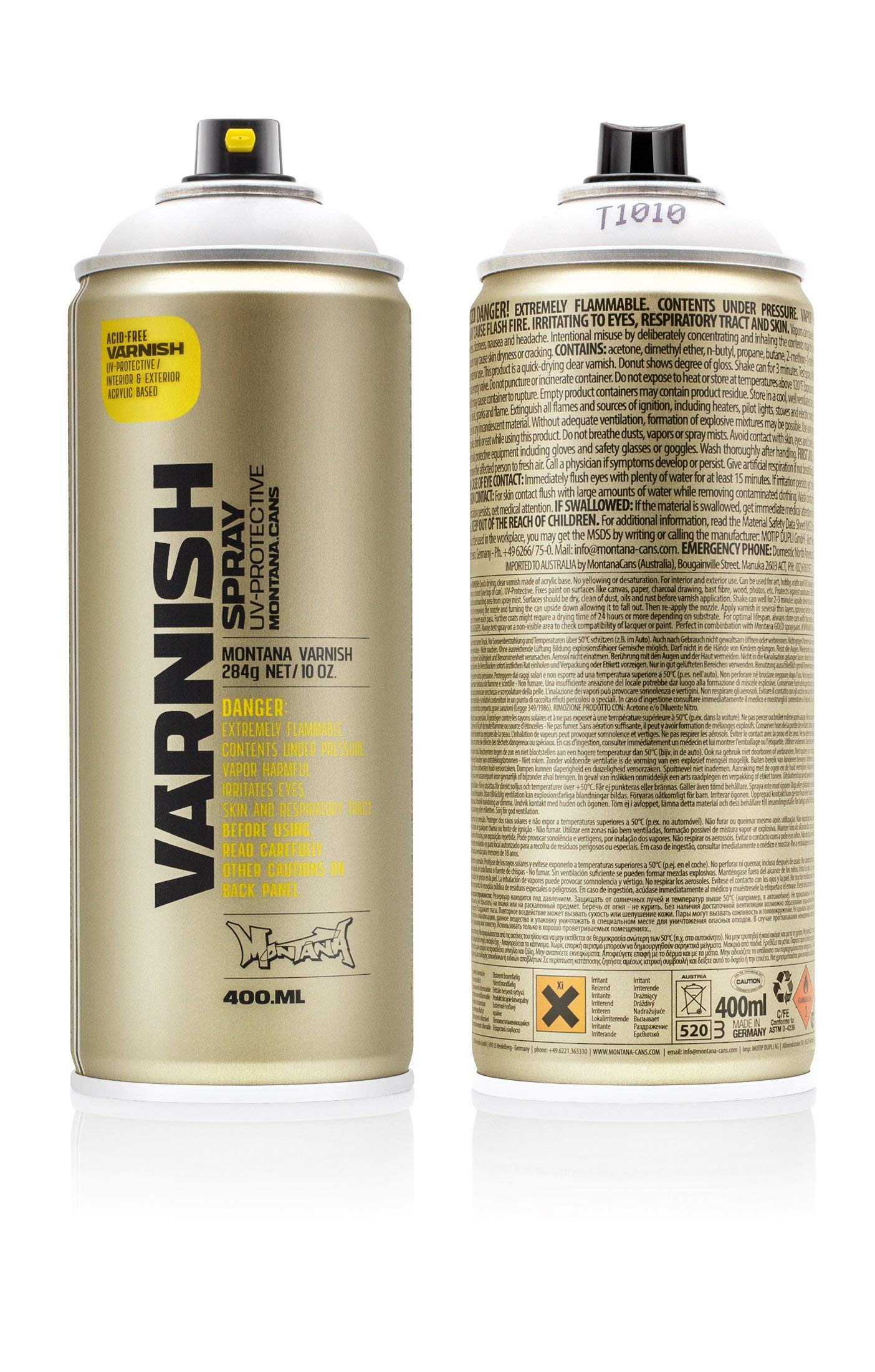 Montana GOLD Varnish Spray Acrylic 400ml Matte Finish Protective Coating