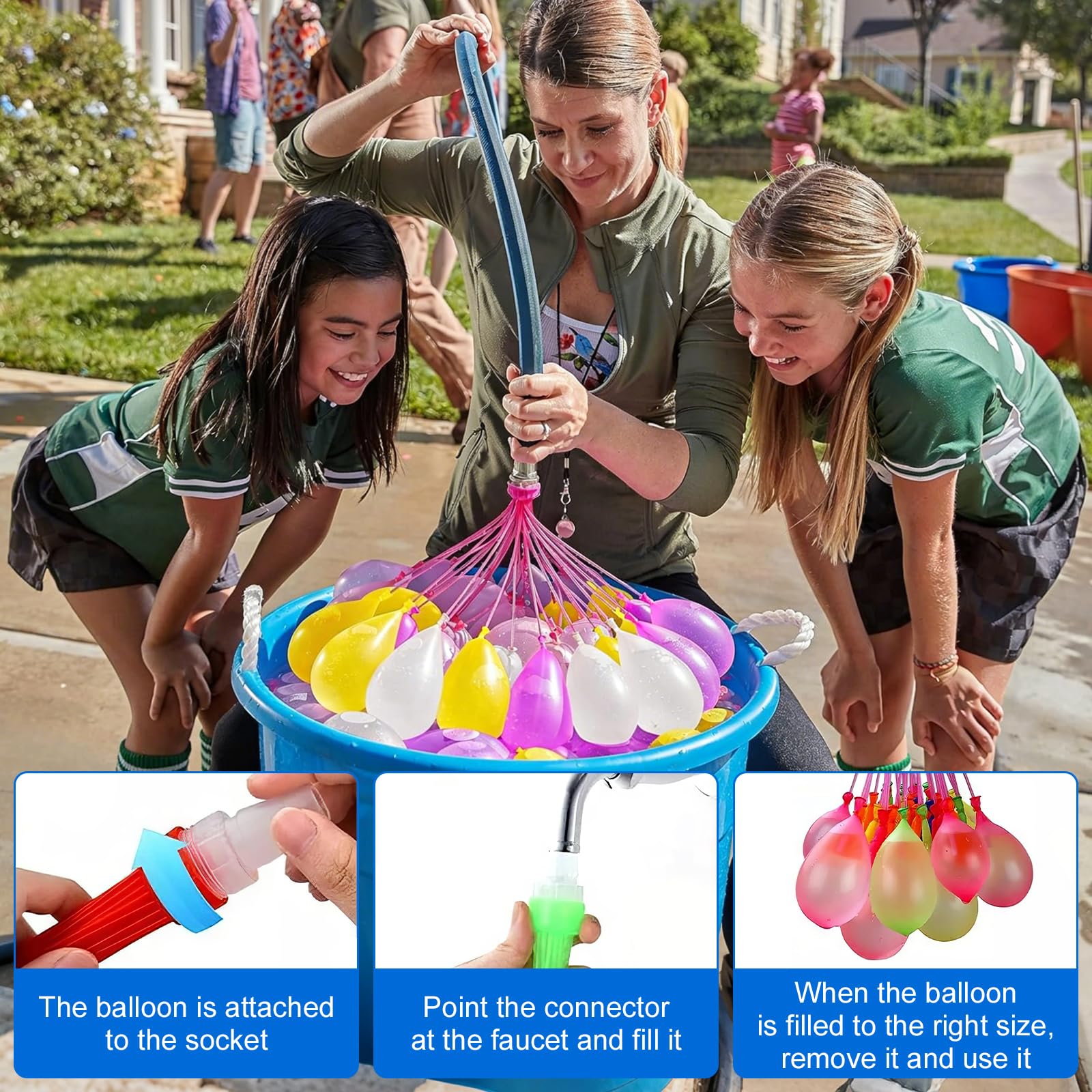 Globos De Agua Reutilizables Con Diseño De Estrella De Mar - Pack De 12 - Silicona Suave Para