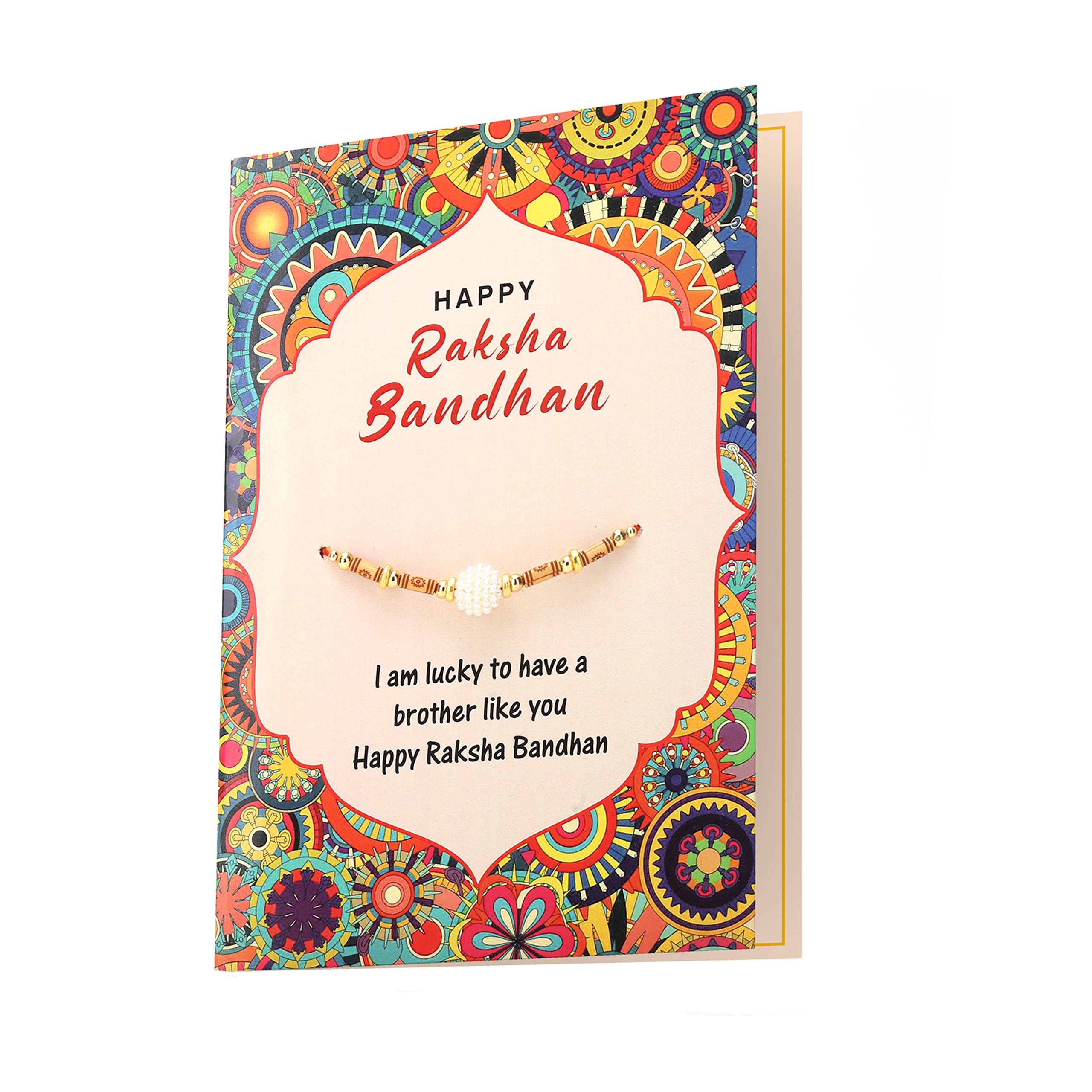 Khillayox Stylish Raksha Bandhan Designer Rakhi For Loving Brother | Rakhi/Raksha Bandhan Special & Stylish Greeting Card Rakhi Gift With Roli Chawal For Boys / For Your Brother - Pack Of 1 (B0B514W3XK) Amazon Price History, Amazon Price Tracker
