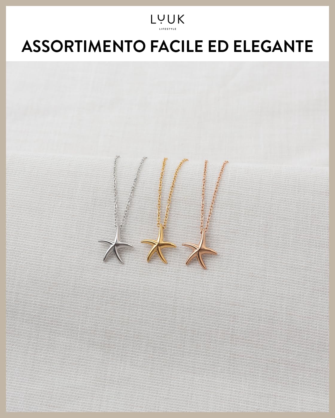 LUUK LIFESTYLE Stainless steel necklace with cute pendants, Angel Wings|Whale|Baguette|Pinecone|Bunny|Honeybee|Duck|Flower, Gifts for Women, 50cm adjustable chain, Silver|Gold|Rose Gold