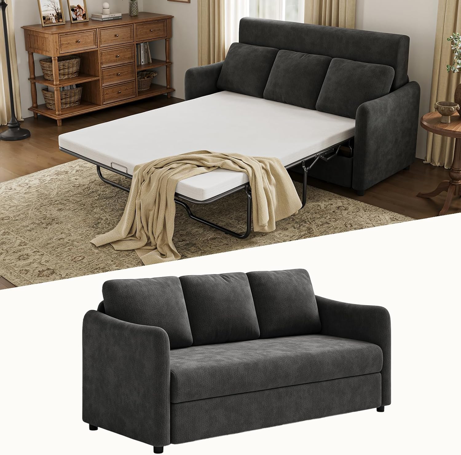 JUDISELEX Sleeper Sofa 70″ Loveseat with Pull Out Bed Review