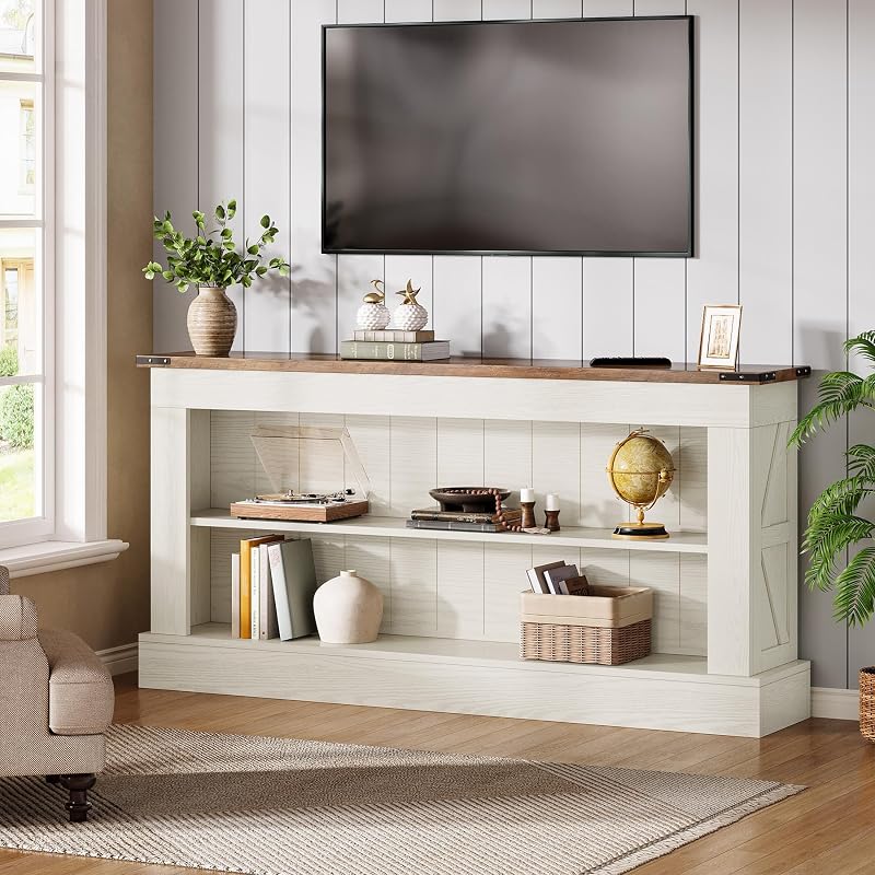 Tribesigns 63" Console Table, 3-Tier Entryway Table with Storage Shelves image 6