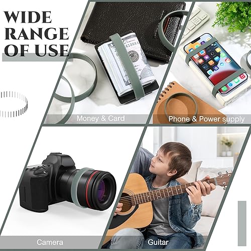 Miniatura 4 de 24 bandas elásticas de silicona de colores de 8 pulgadas, bandas elásticas de silicona de larga duración para libros, arte, envolturas de bolsas,