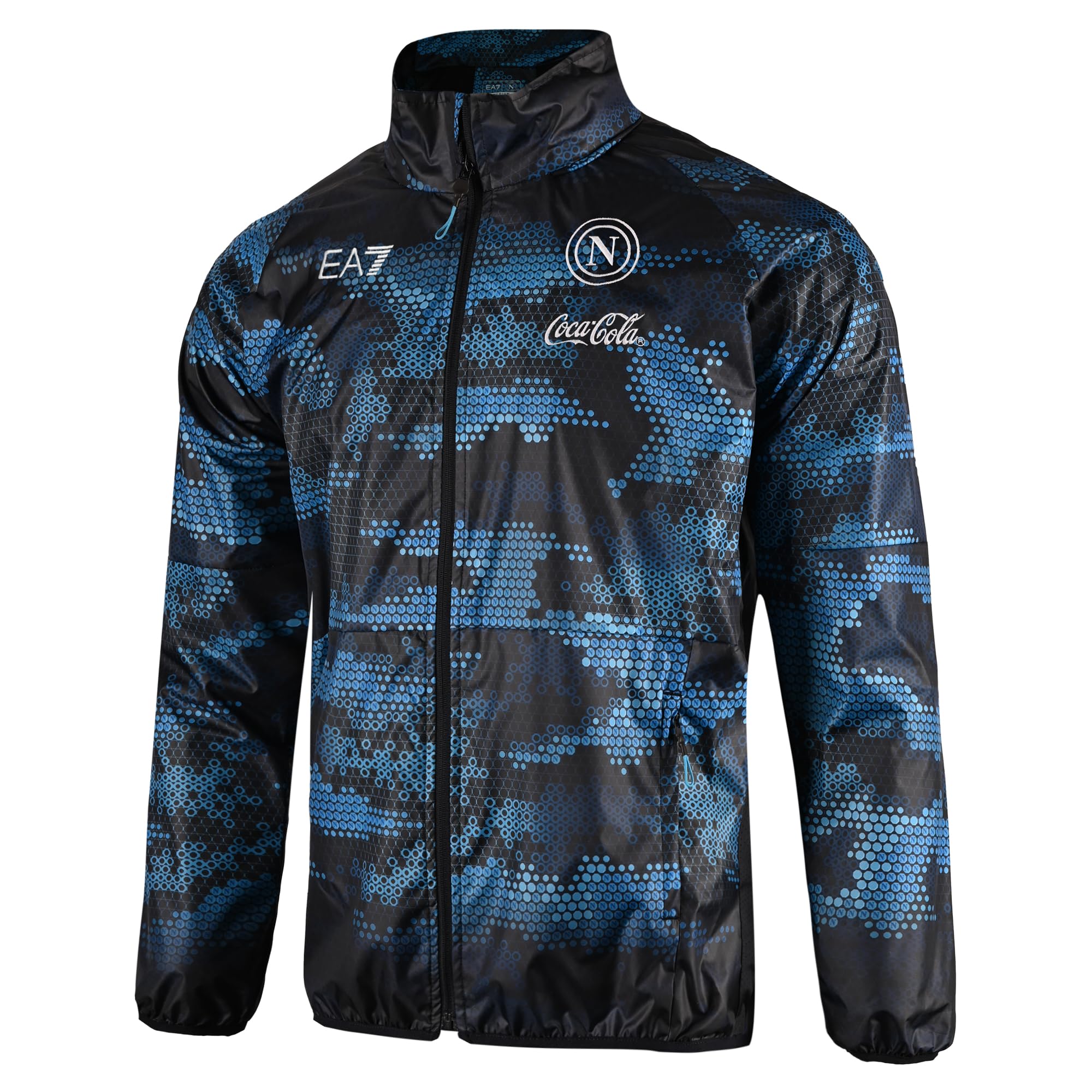 SSC NAPOLI Giacca Antivento, EA7 Prodotto Ufficiale, Softshell Calcio 2024/2025