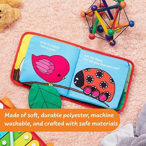 Miniatura 7 de Nuestro mejor libro de actividades blando para bebés de tela juguetes educativos para niños 1año de edad hecho a mano con solapa Peekaboo