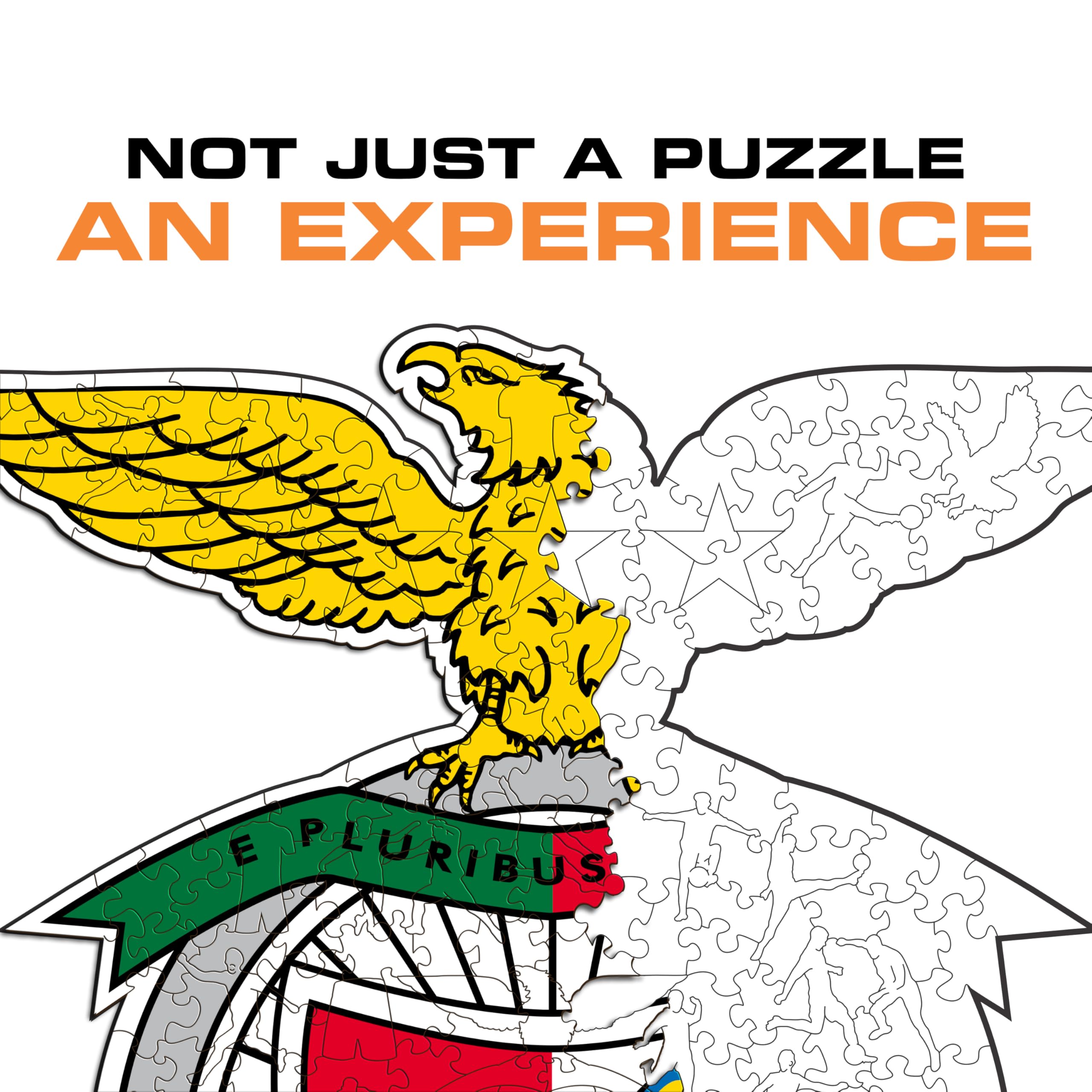 Iconic Puzzles - Benfica, Logo, Puzzle en Bois sous Licence Officielle, 100% Durable, Cadeau pour Adultes et Enfants, Taille S, 150 pièces