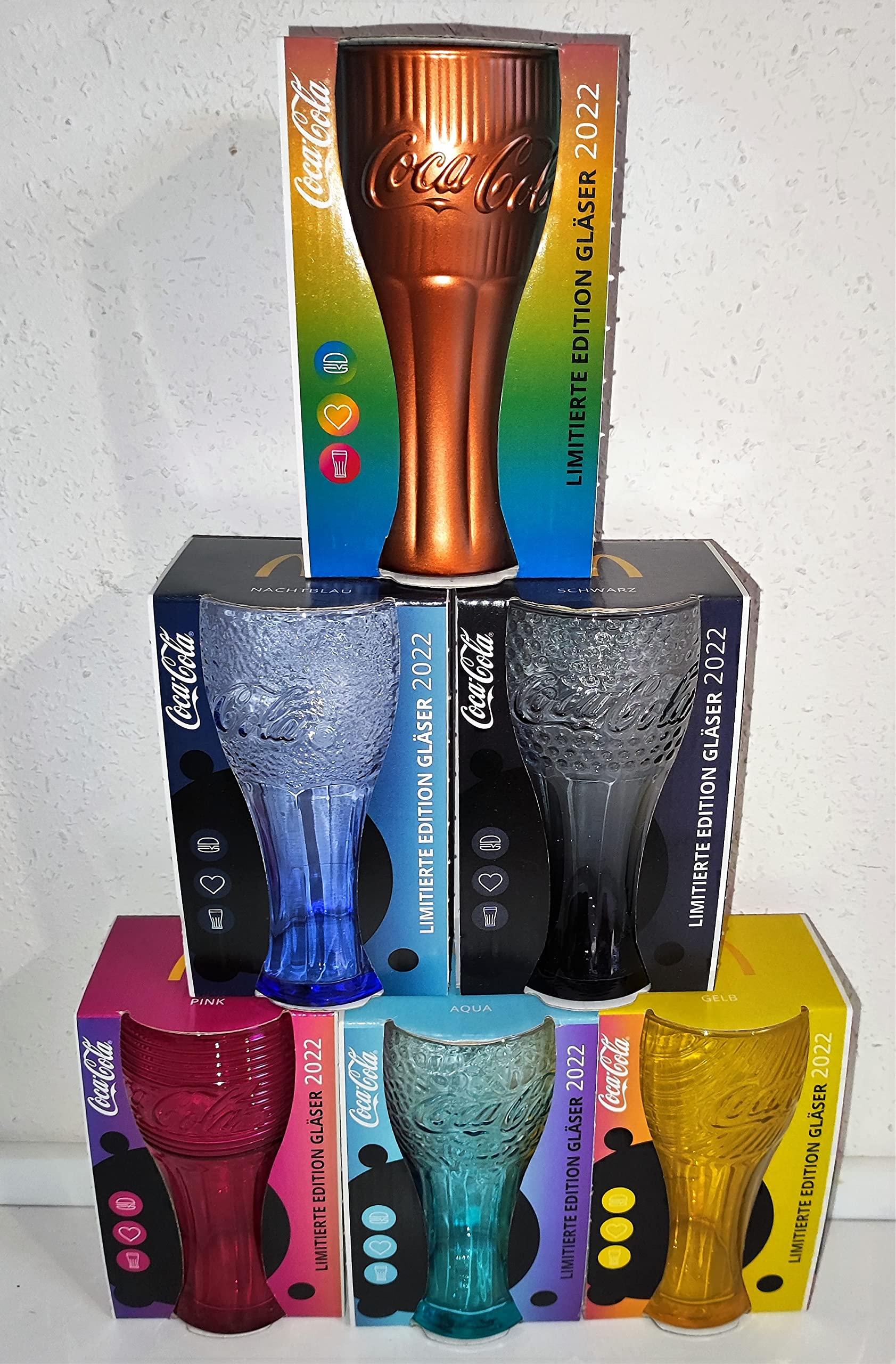 Coca Cola Glas grün, Limited Edition 2020, McDonalds (Neu und Coca Cola Glas grün, Limited Edition 2020, McDonalds (Neu und