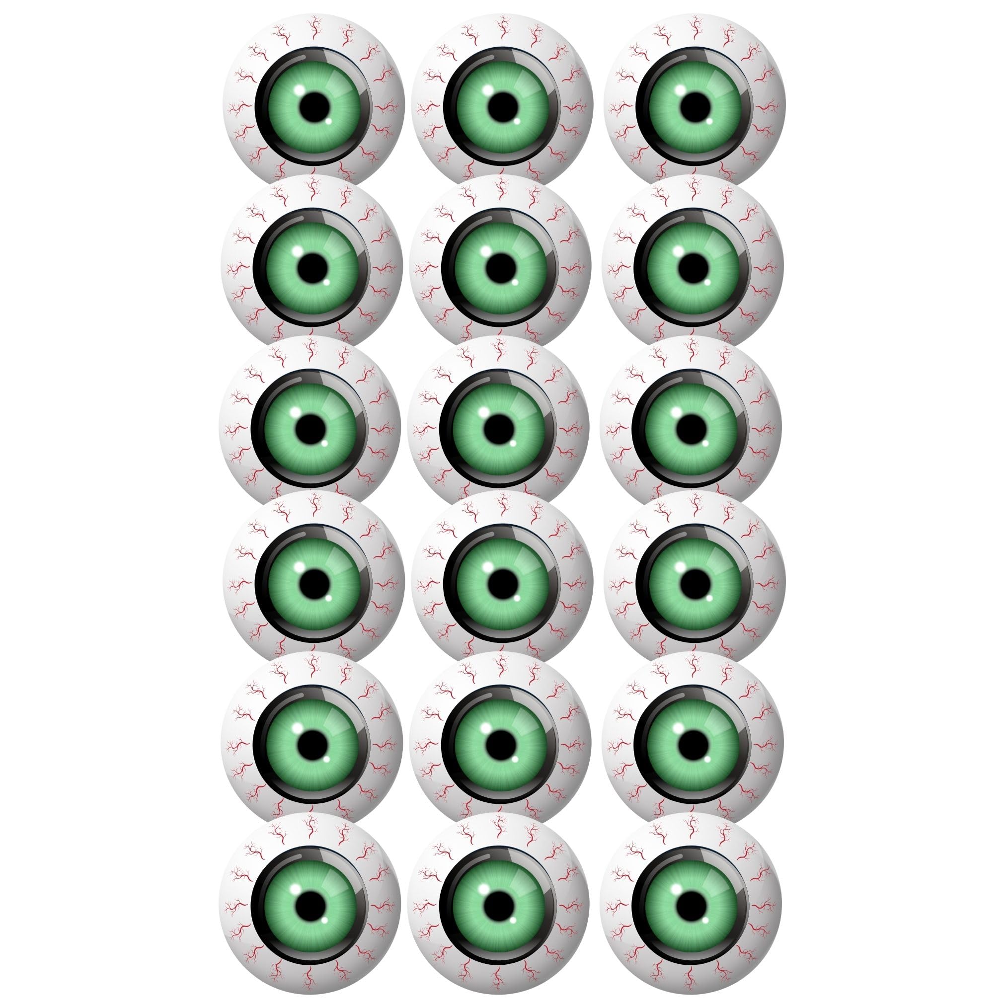 AKH® Halloween Eyeball Decoration | Spooky Fake Eyeballs Table Scatter | Pack of 18 (3.5 cm) | Scary Halloween Décor & Horror Props for Parties and Pranks