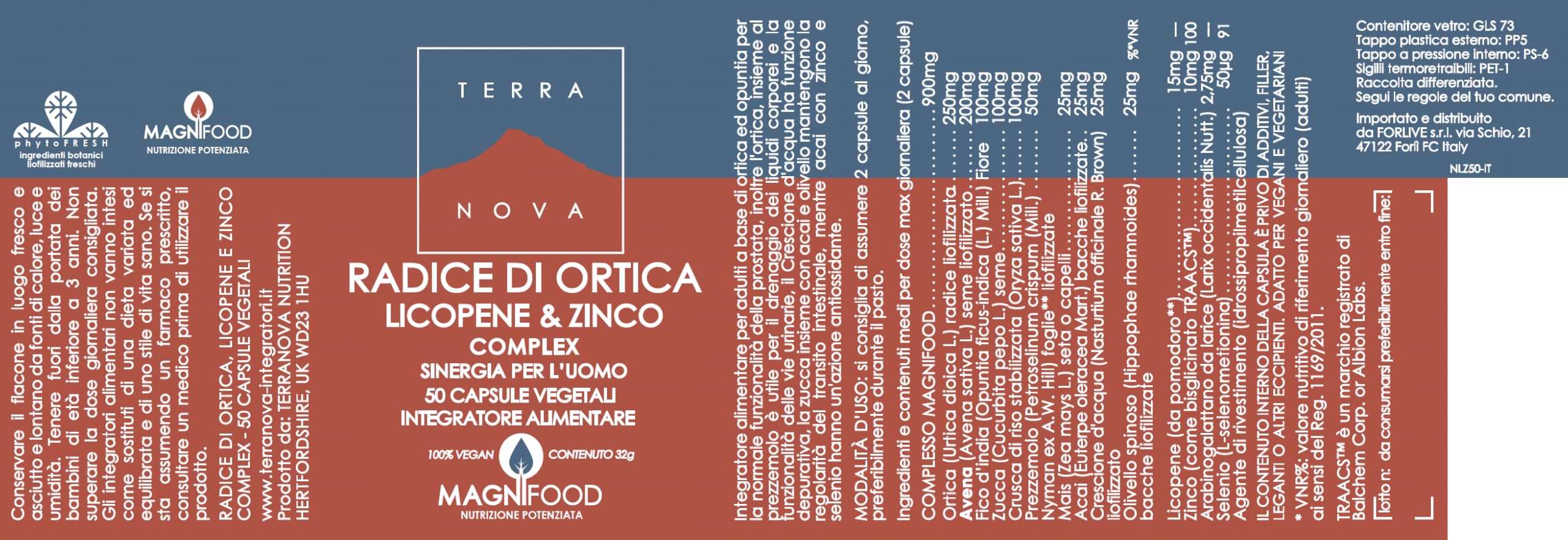 Radice di ortica, Licopene e Zinco Complex - Sinergia Uomo 2 PEZZI Confezione risparmio