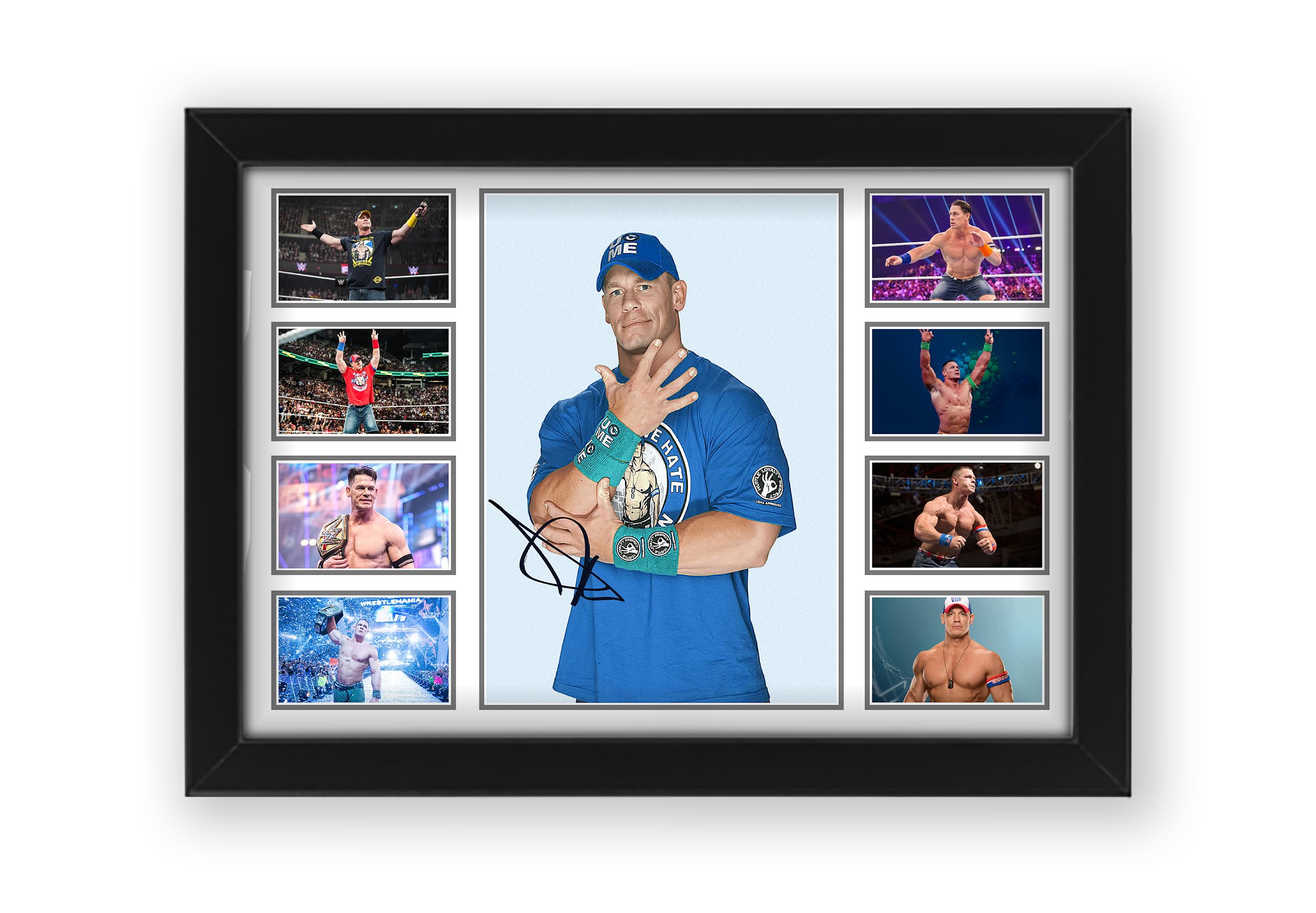 John Cena Signed Poster Print- Limited Edition Autograph Fan Gift – Collectible Memorabilia Merchandise Framed A4 (30x21cm)