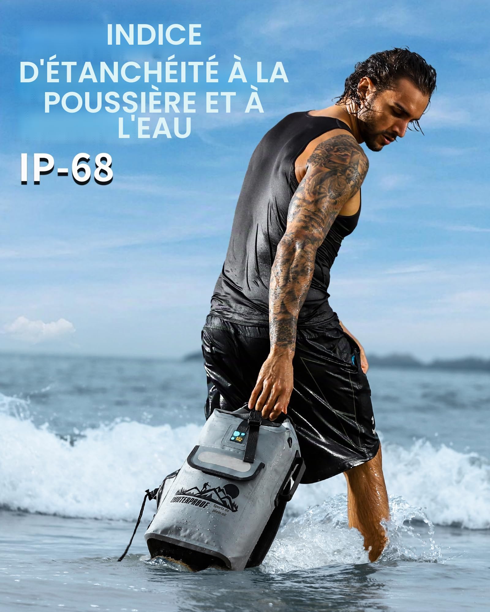 IDRYBAG Sac à dos flottant étanche 20/30/40l, forme kayak