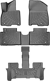 Tapetes de carro e forro de porta-malas para Hyundai Palisade 2026 apenas versão híbrida de 7 lugares, TPE para todos os climas, ajuste personalizado, antiderrapante, conjunto completo, forro de carga