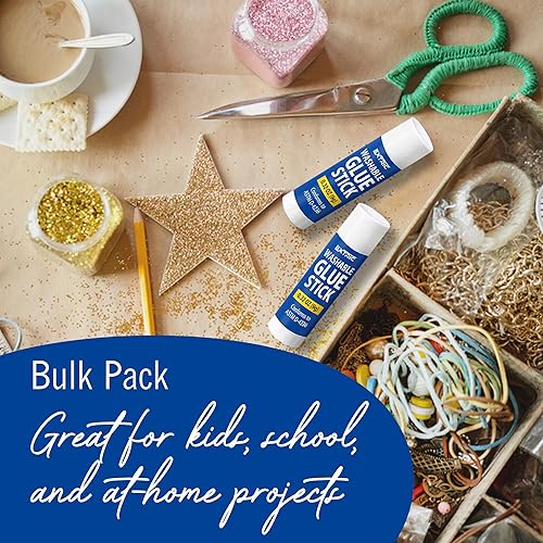Miniatura 5 de Barras de pegamento a granel para aulas, barras de pegamento blanco para niños, 12 unidades, 0.32 onzas, lavables para todo propósito, para niños