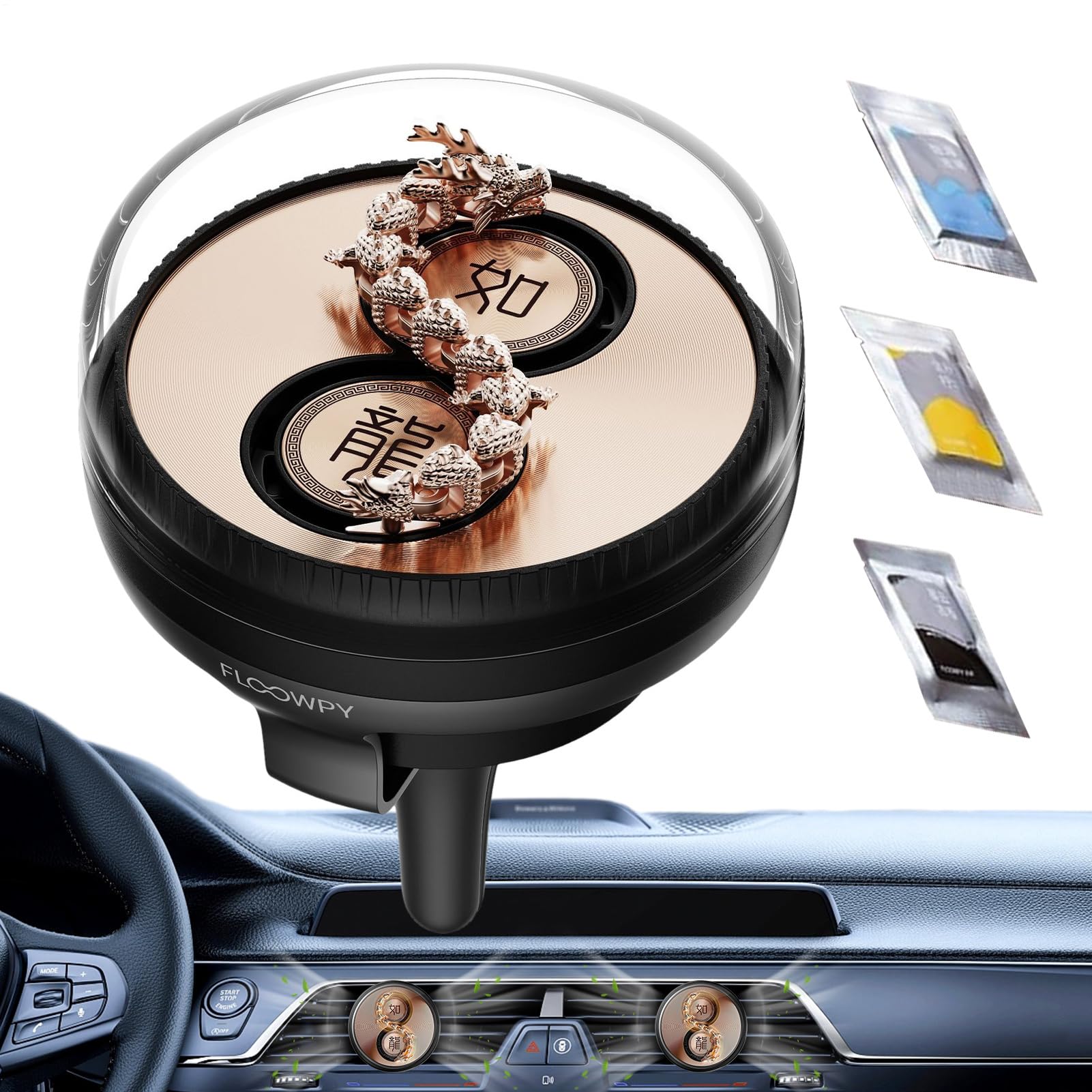 Profumatori per Automobili Dragon Dynamic con Profumazione Multiuso | Fragranza a Energia Eolica Alimentata dal Per Casa Cucina Auto Camera Da Decorazione Profumata Multiuso Deodorante Ambiente