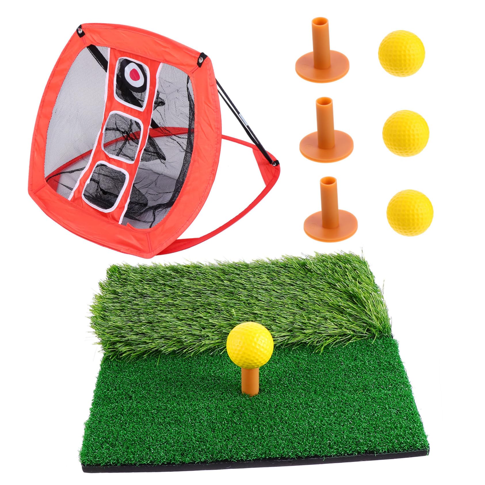 LAPYAPPE Golf Indoor Practice Equipment Golf Hitting Net and Training Net Mats for Beginners