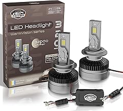 PRIVON 320W Warm White H1 LED Bulb for Car (32000LM 4300K) with External CANBUS Ballast Driver, 2 years Replacement Guarantee (320 W, H1), pack of 2