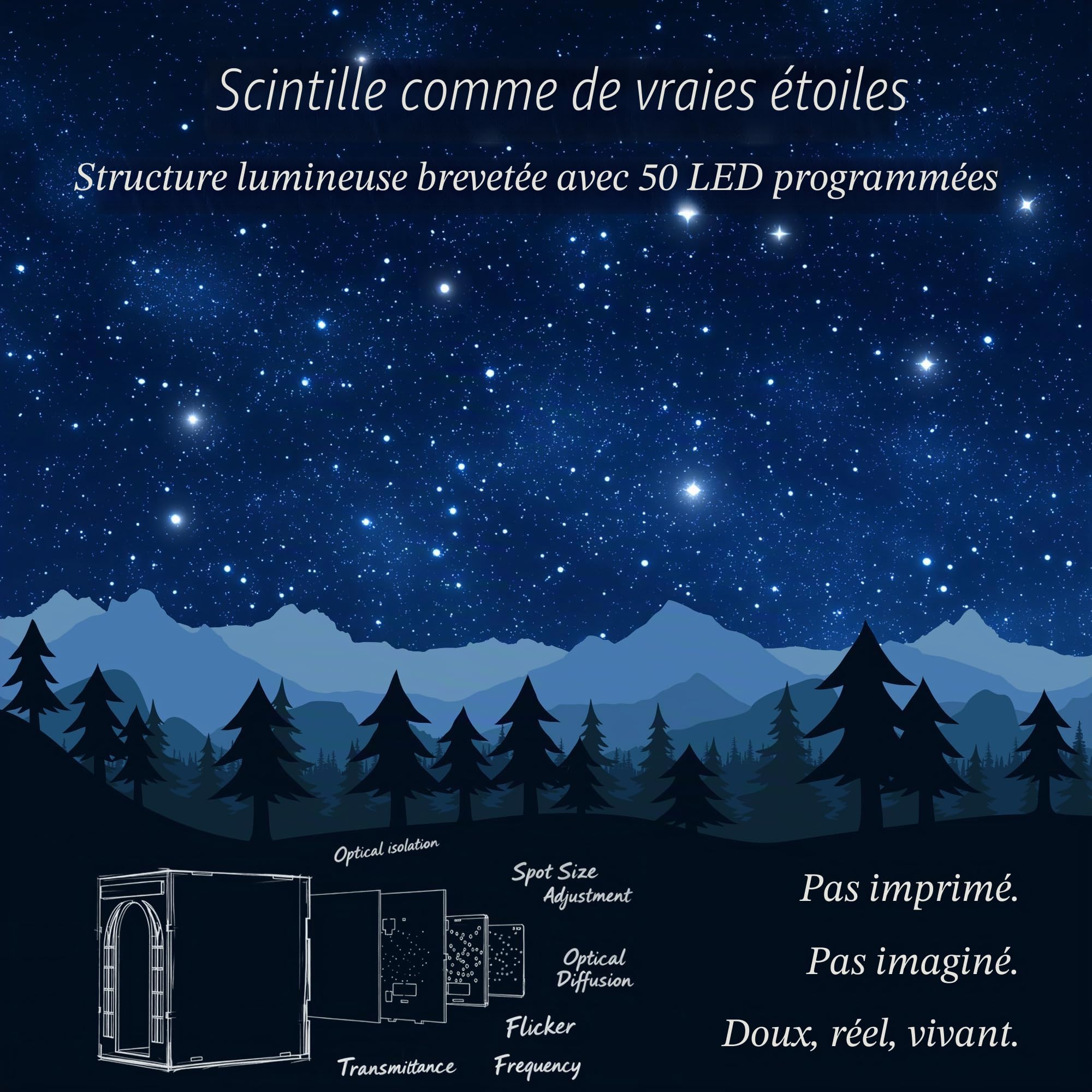 DolphinIsle - Kits de coin de lecture pour adultes, décor de bibliothèque DIY Booknook 3D en bois avec puzzle étoiles et coin lecture scintillant avec ciel étoilé