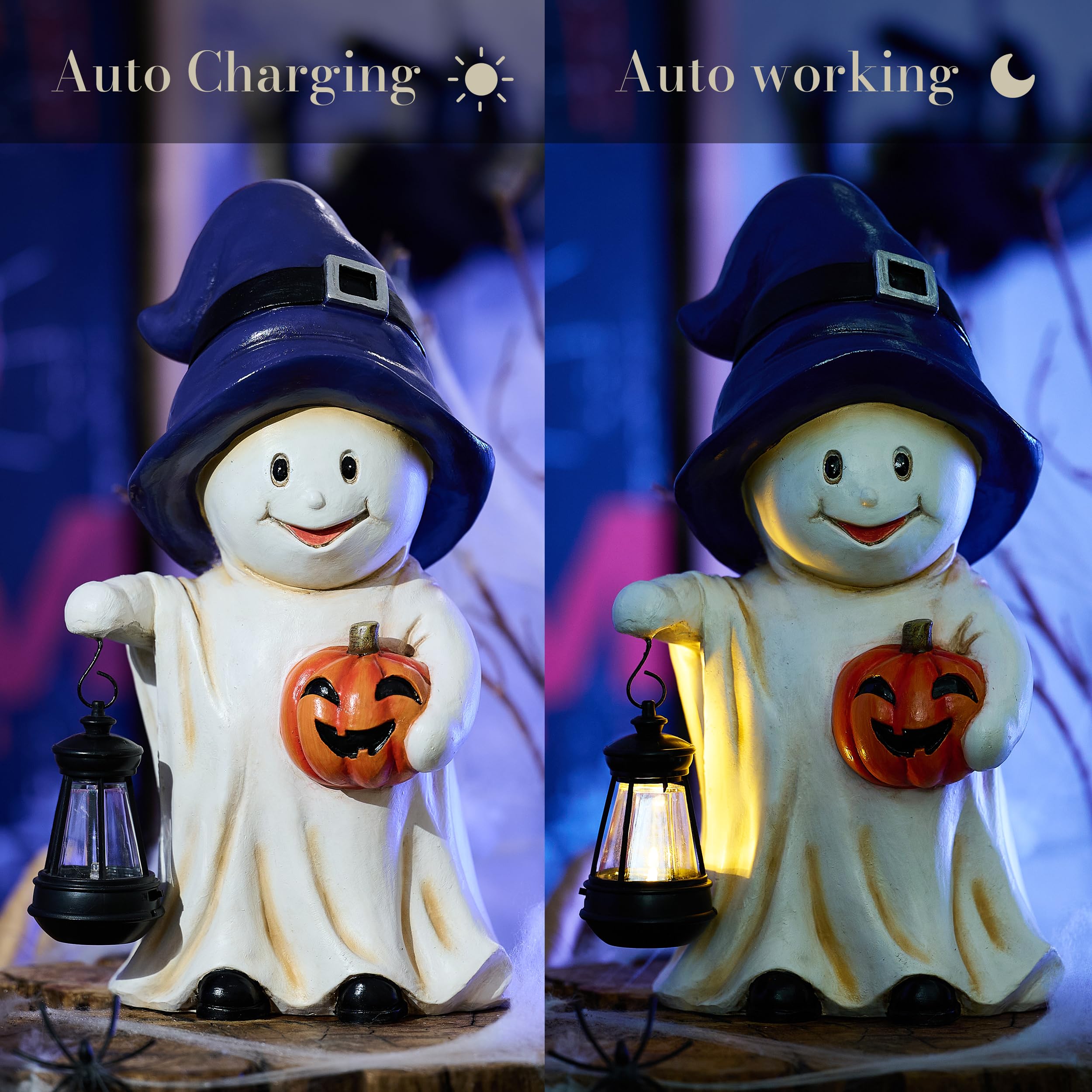 TERESA'S COLLECTIONS Light Up Halloween Ghost Table Decorations - Image 4