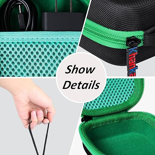 Miniatura 7 de Khanka Estuche de viaje duro de repuesto para cargador inalámbrico UCOMX Nano 3 en 1 estación de carga plegable magnética solo funda verde