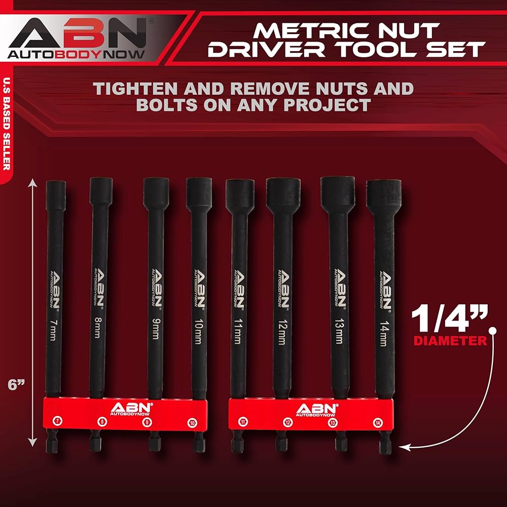 Amazon.com: ABN Impact Nut Driver Tool Set - 8pc Metric 6 IN