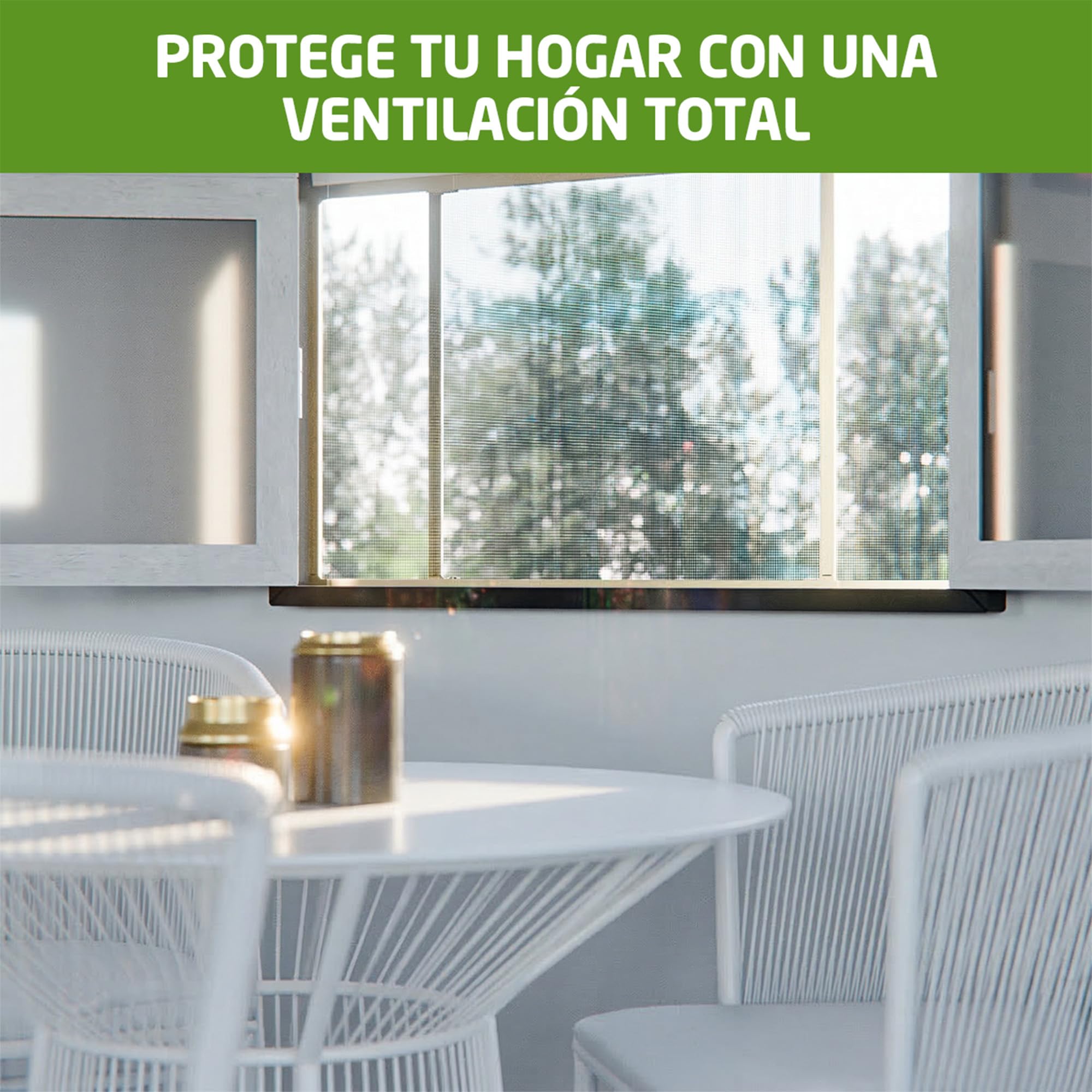Amig - Mosquitera Extensible para Ventana - 100 x 70 cm - Marco de Aluminio Bronce - Malla Fibra de Vidrio Gris - Ajustable - Instalación sin herramientas - Mod. ME01