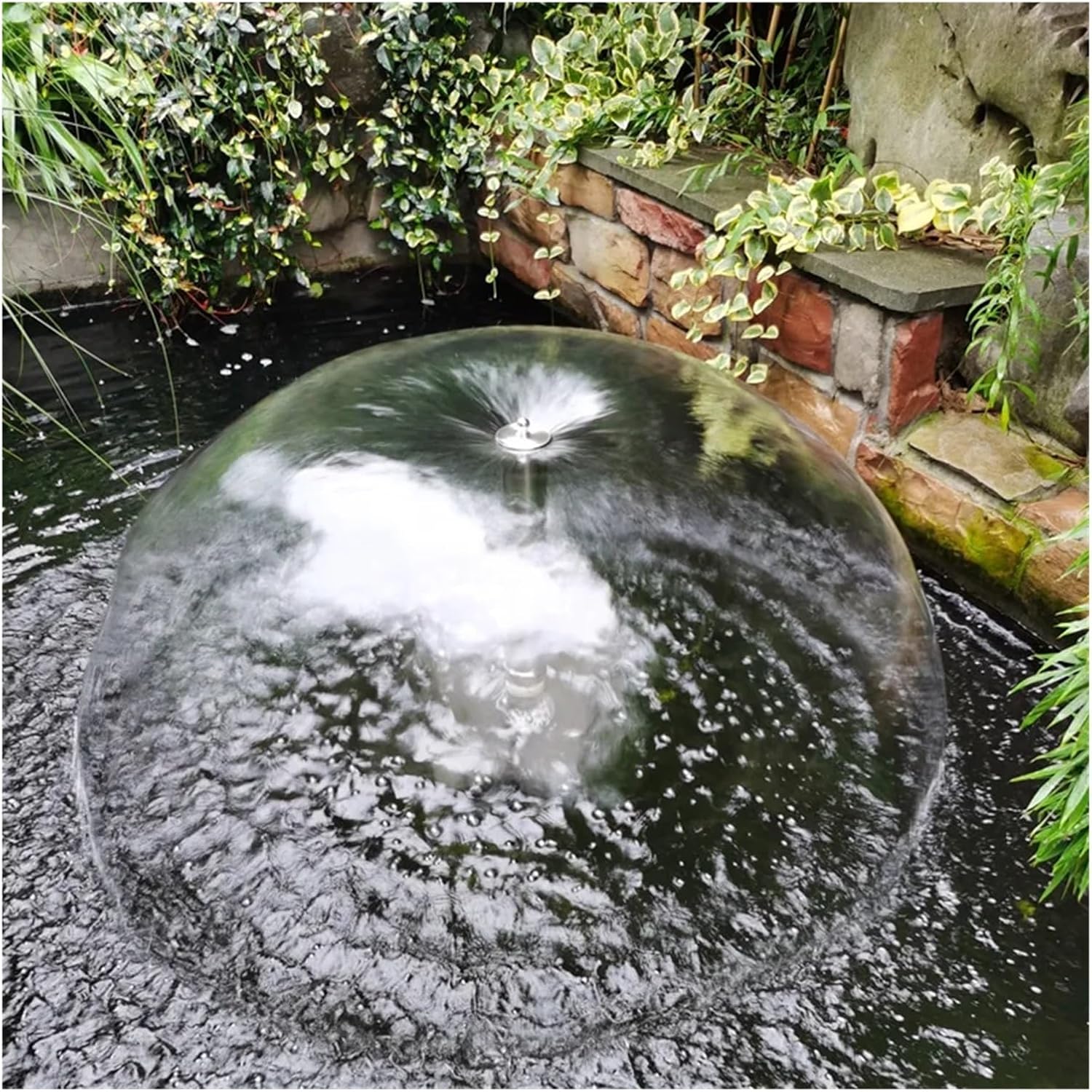 1/2" 3/4" 1" Brass Stainless Steel Mushroom Fountain Nozzles Garden Sprayer Head Pool Jet Nozzles Pond Fountain Head for Home Garden(1 (304SS Long))