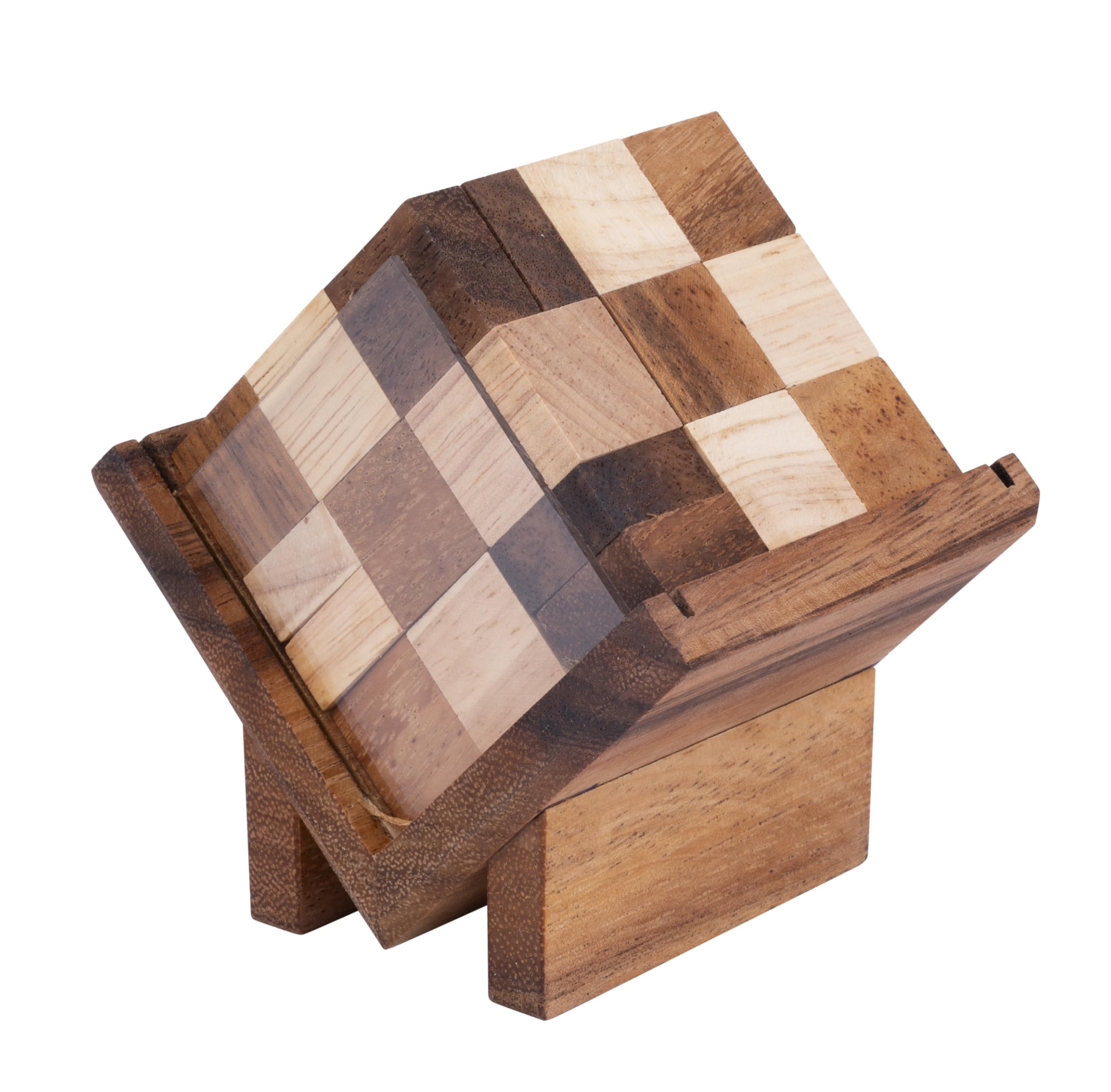 Engelhart - 340390- Cube in box - Difficult wooden puzzle - 9 pieces - solution in game - 1 player, Medium - Image 3