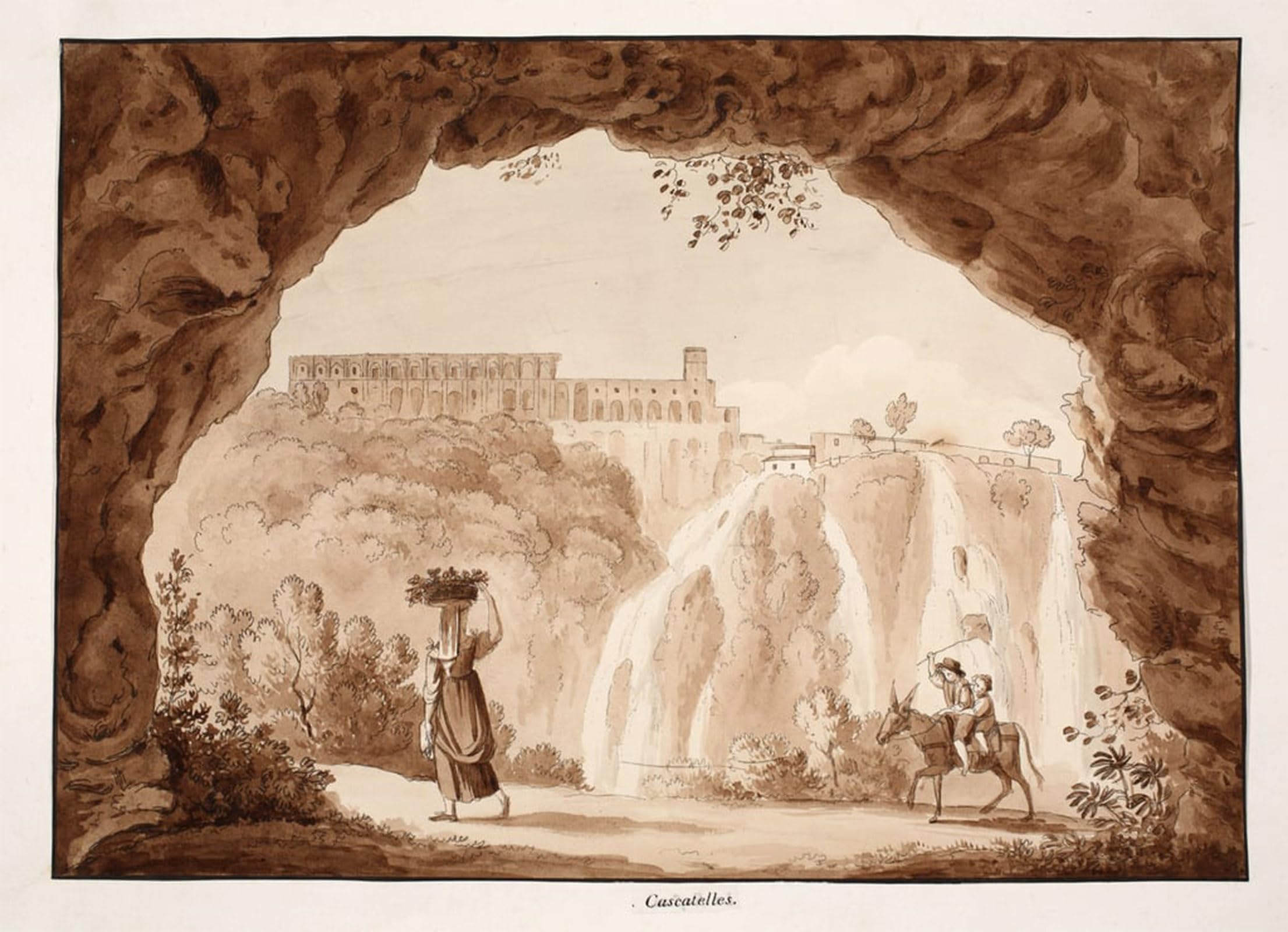 ARTXLXXBN Famous Painting Art Wall Decor Abstract Art Picture the Waterfalls At Tivoli by Agostino Tofanelli Animal Pictures for Home Decor 60x90cm