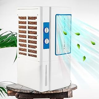 BAEYE एंटी बैक्टीरियल हनीकॉम्ब पैड के साथ 15L पर्सनल एयर कूलर, तीसरा टर्बो फैन, ऑटो स्विंग के साथ शक्तिशाली एयर थ्रो और कम बिजली की खपत के साथ 3-स्पीड कंट्रोल - सफ़ेद (SPITI 15L)