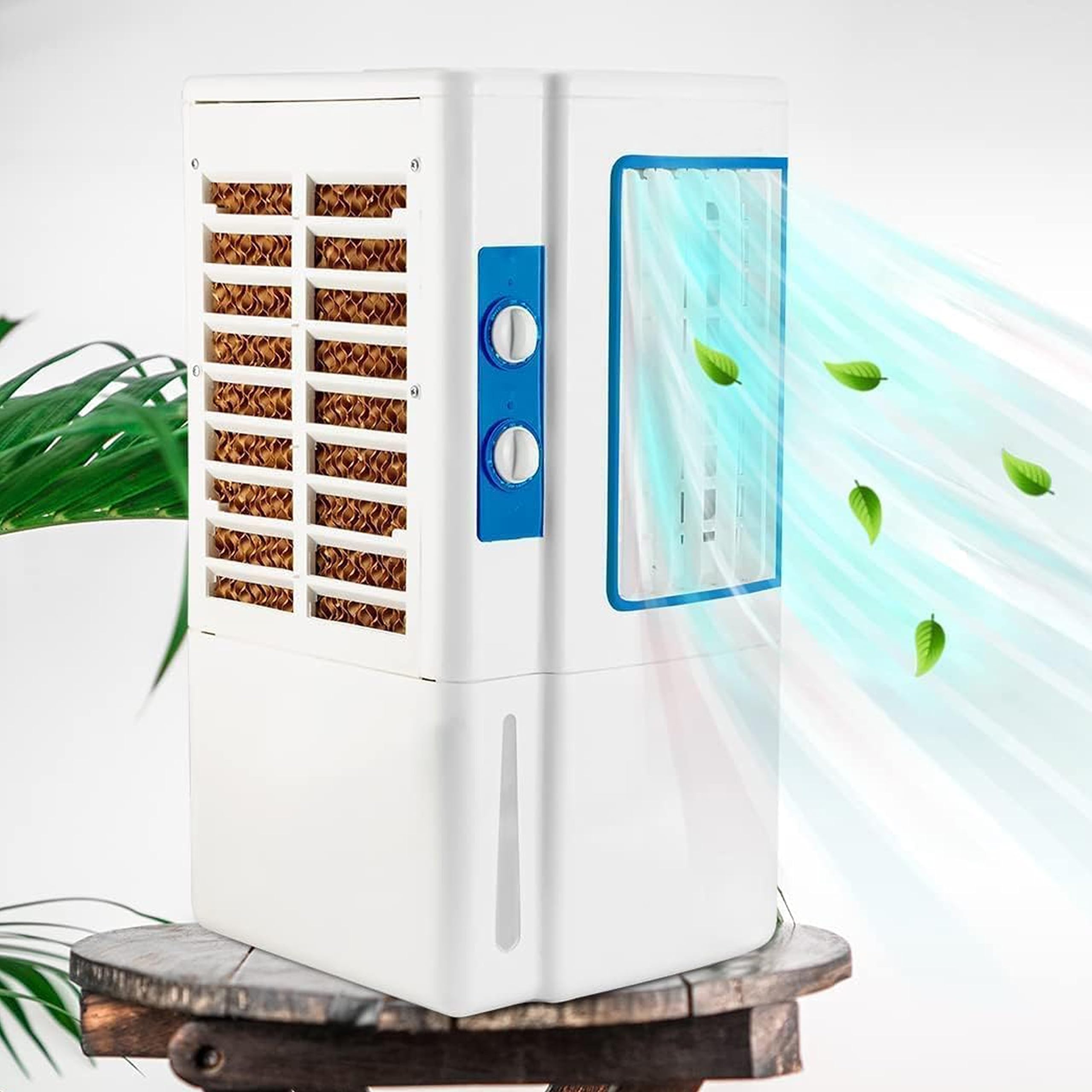 BAEYE 15L Personal Air Cooler with Anti Bacterial Honeycomb Pads, 3rd Turbo Fan, Powerful Air Throw with Auto Swing and 3-Speed Control with Low Power Consumption - White (SPITI 15L)-image-15