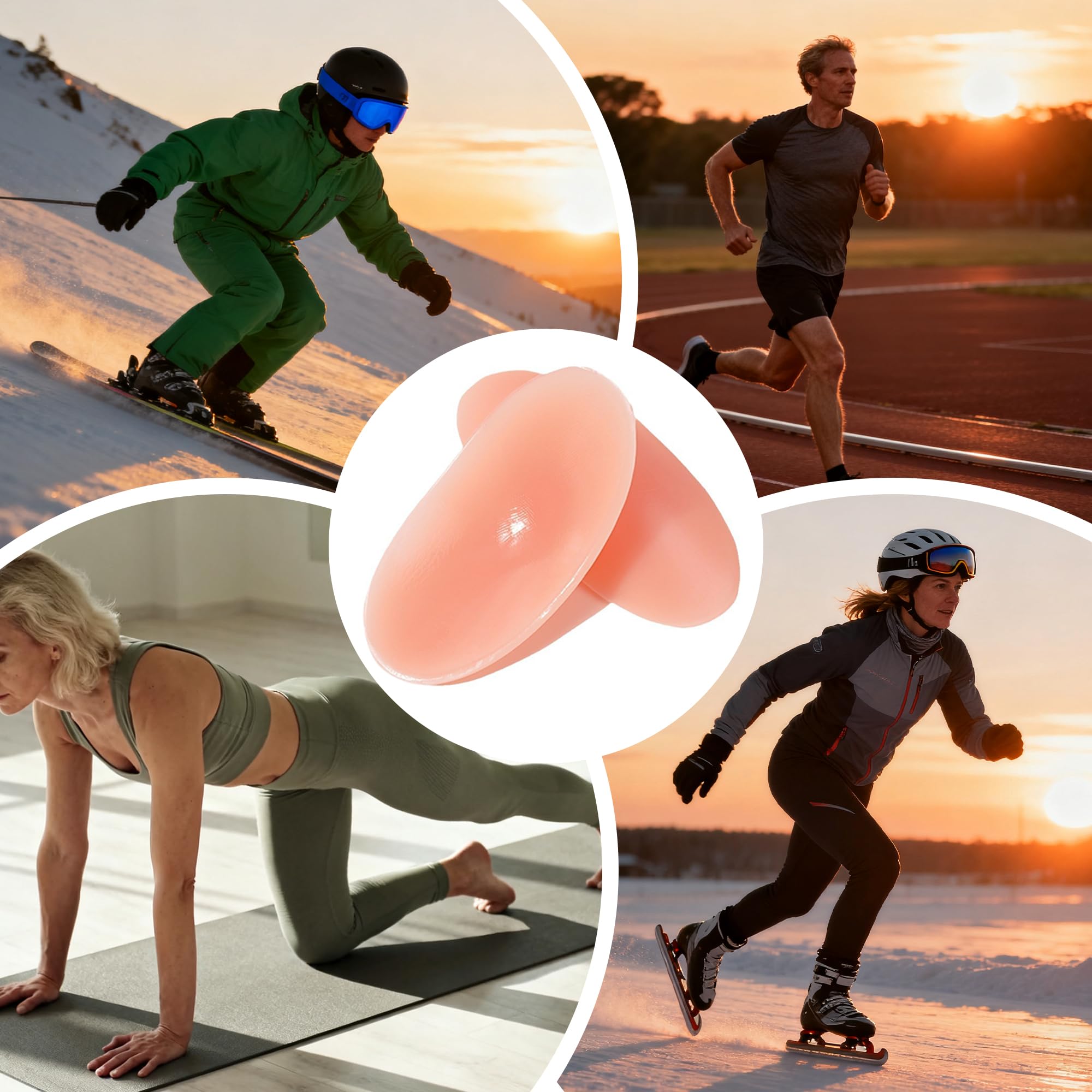 coudière Rembourrage en Silicone Coussinets de Protection des Coudes Coussinets Protection Coudes Skateboard pour la Danse, Le Skateboard, Le Volleyball, Le Ski
