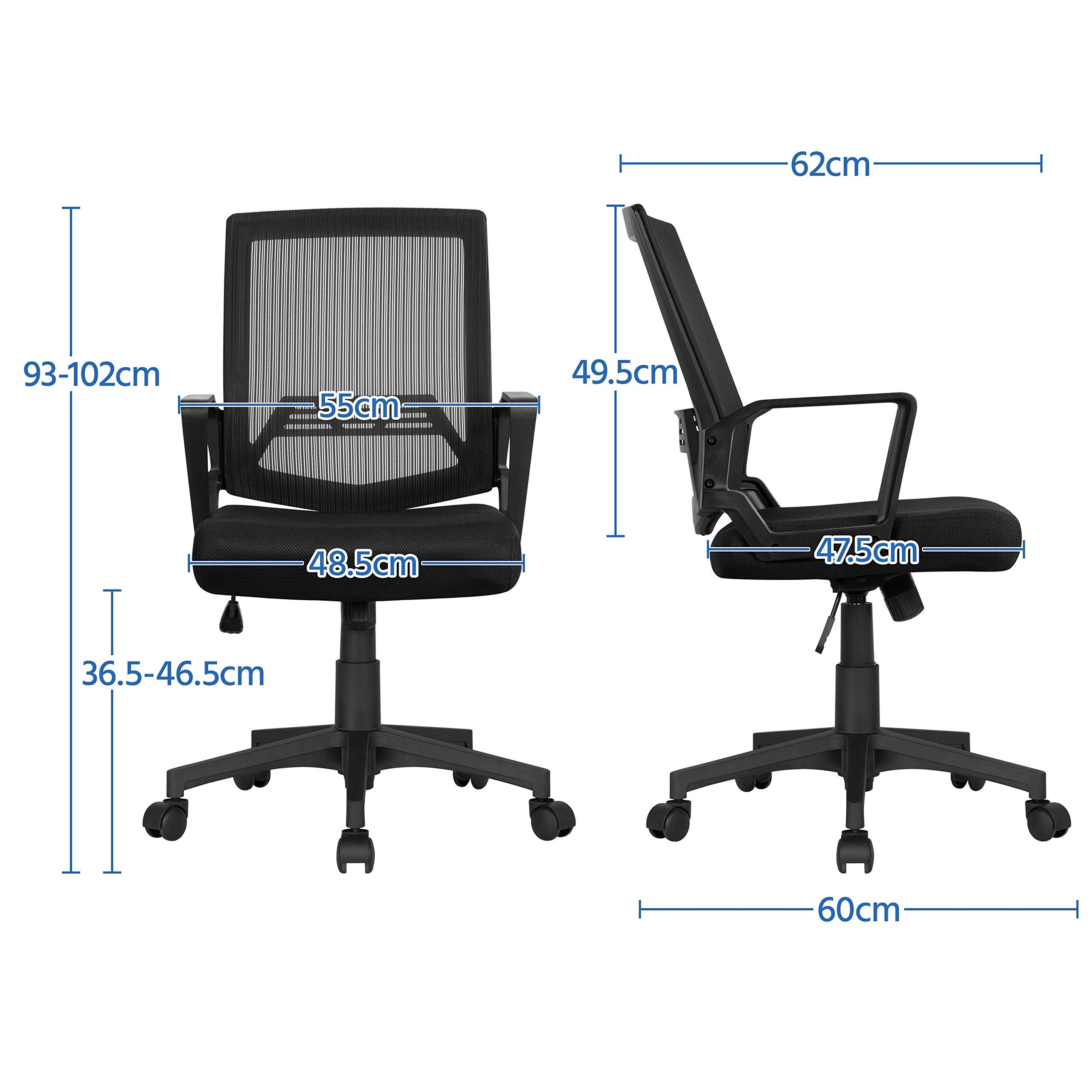 Yaheetech Executive Office Chair Adjustable Swivel Computer Chair Comfy Mesh Desk Chair with