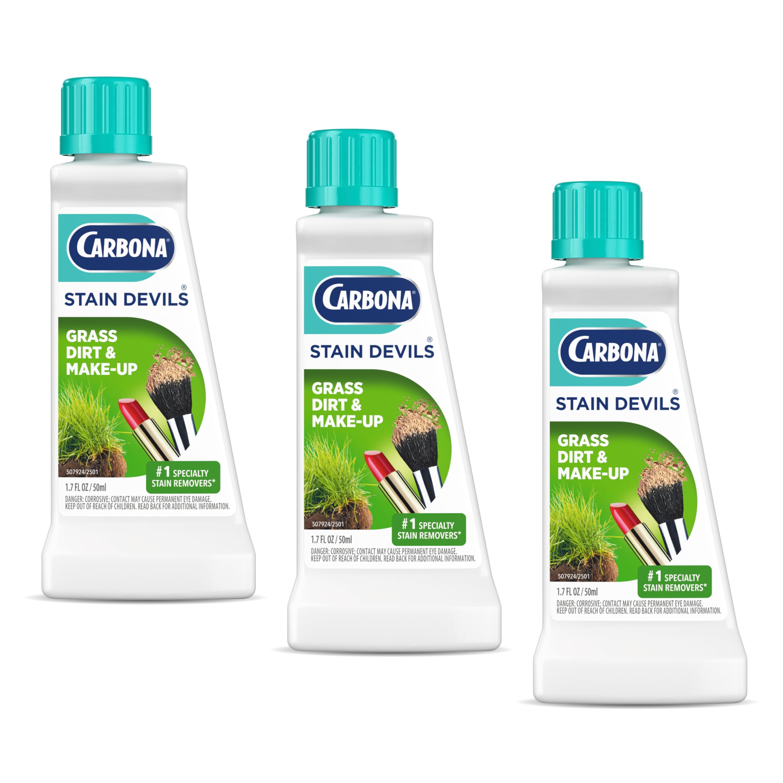 Carbona Stain Devils® #6 | Grass, Dirt & Make-Up | Professional Strength Laundry Stain Remover | Multi-Fabric Cleaner | Safe On Skin & Washable