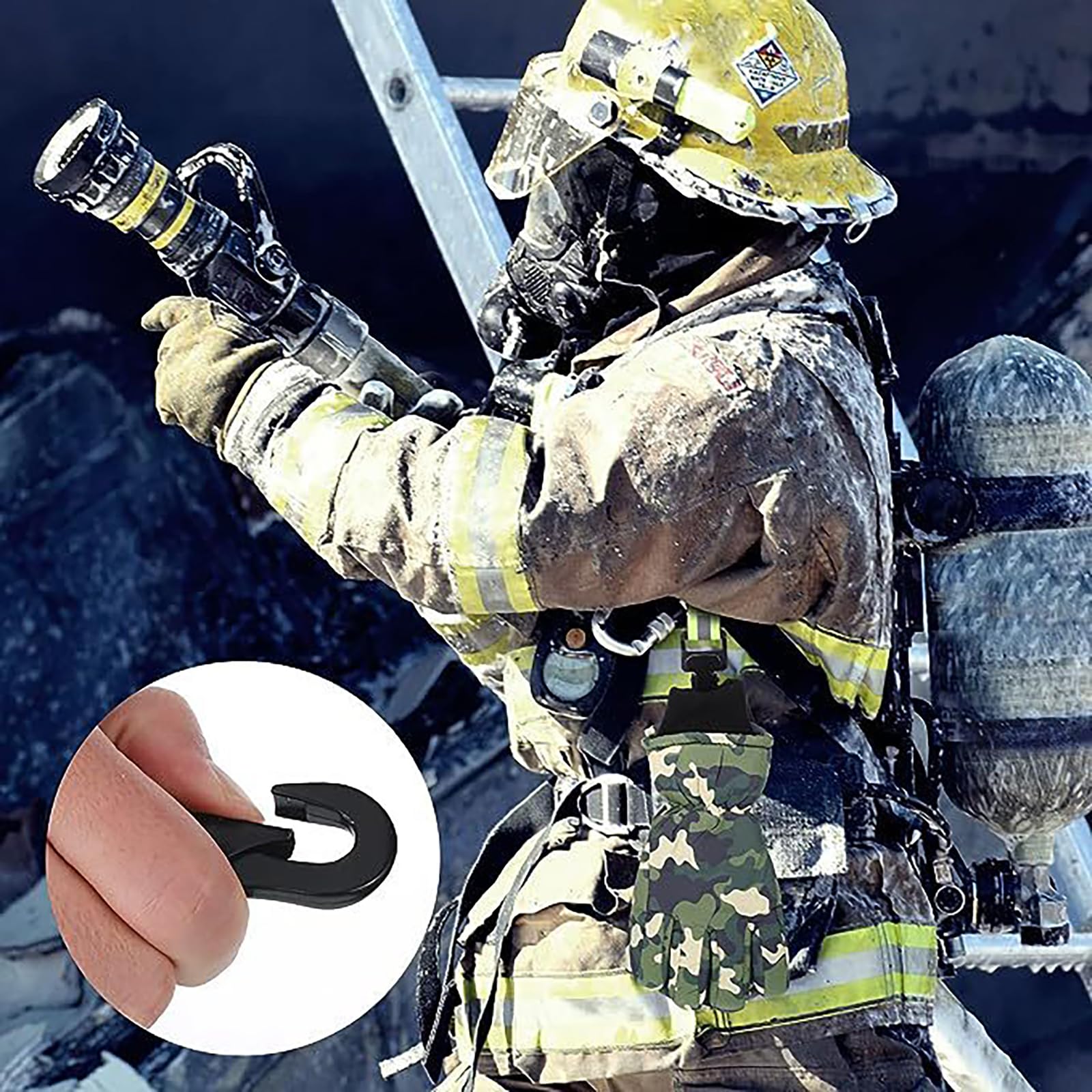 HarmonyCrafts One Piece Durable Work Glove Clip Helpful Glove Clip Holder Heavy Duty Turnout Gear Glove Strap Easy to Carry Fire Brigade Glove Clip for Safety - Image 4