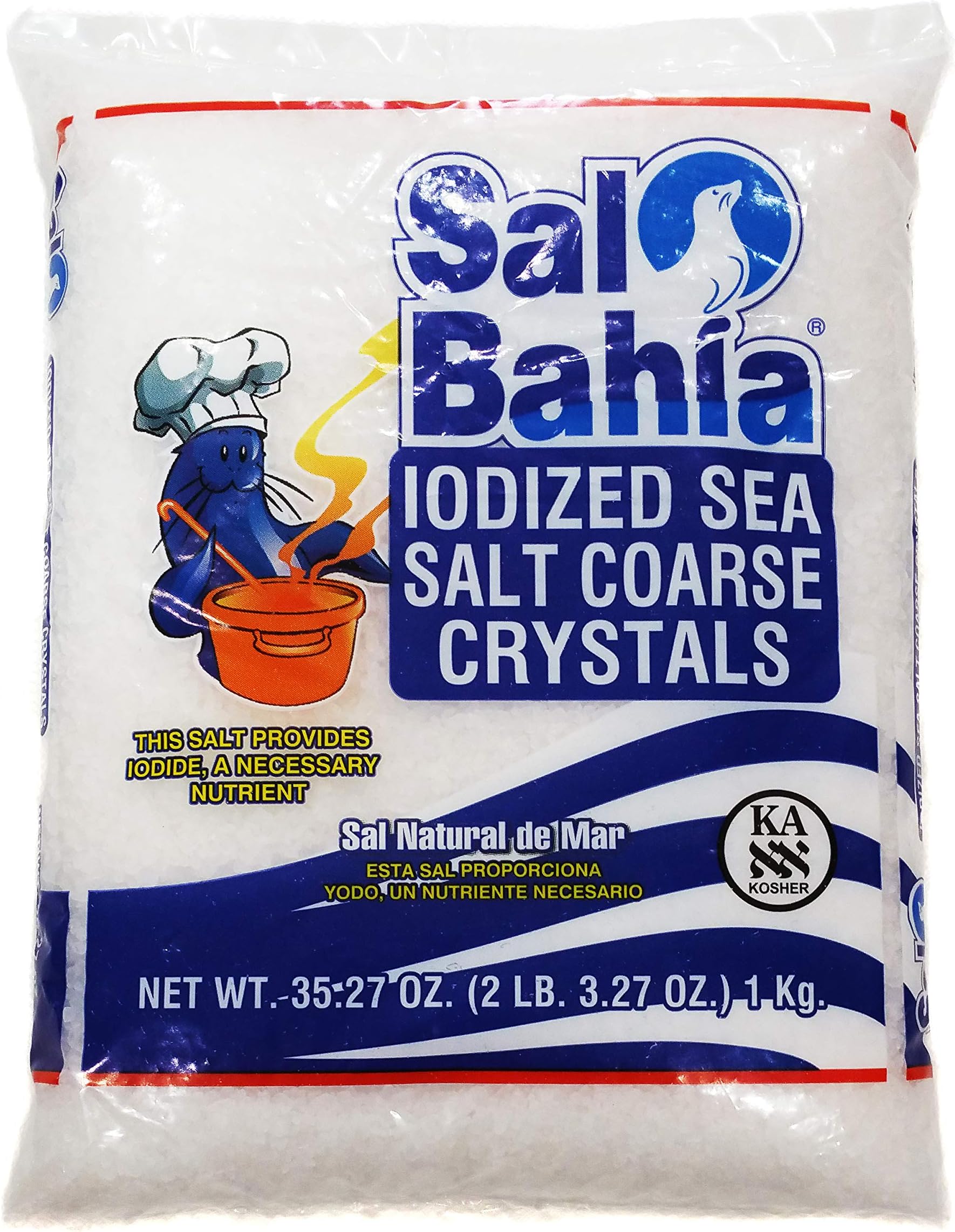 Iodized Sea Salt Coarse Crystals 35.27oz