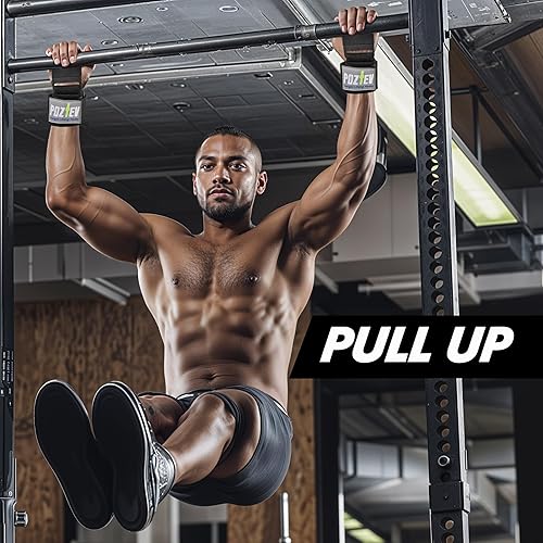 Miniatura 3 de Ganchos de levantamiento de pesas (par)  Muñequeras acolchadas  Agarres de mano correas de peso muerto para hombres y mujeres  Soporte de agarre