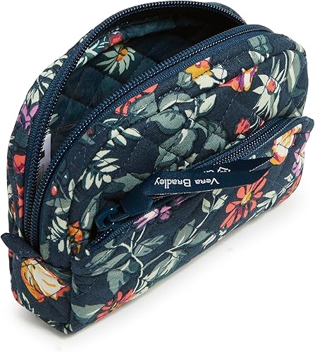 Miniatura 2 de Vera Bradley Mini bolsa organizadora de maquillaje cosmético de algodón para mujer