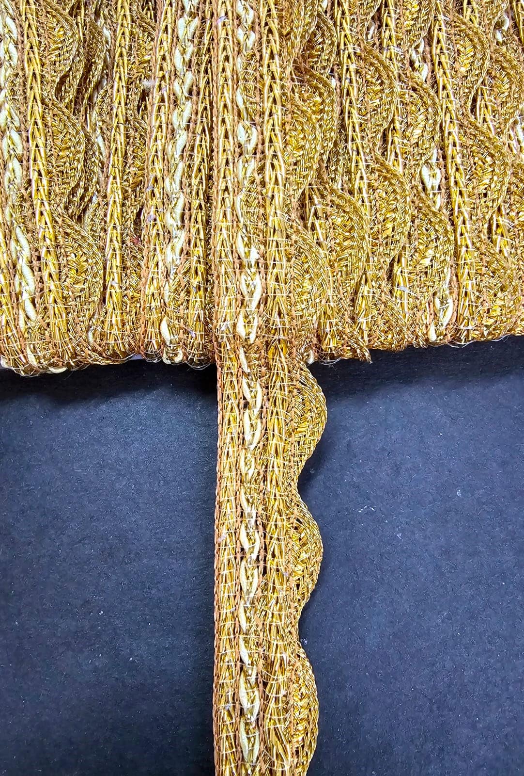 Mezin 1.50inch Zari Jhalar Fringe Lace Border for Bridal Dresses, Sarees, Lehengas, Decoration, Bag and Crafts (Gold-81) (B0CLRVJLK1) Amazon Price History, Amazon Price Tracker