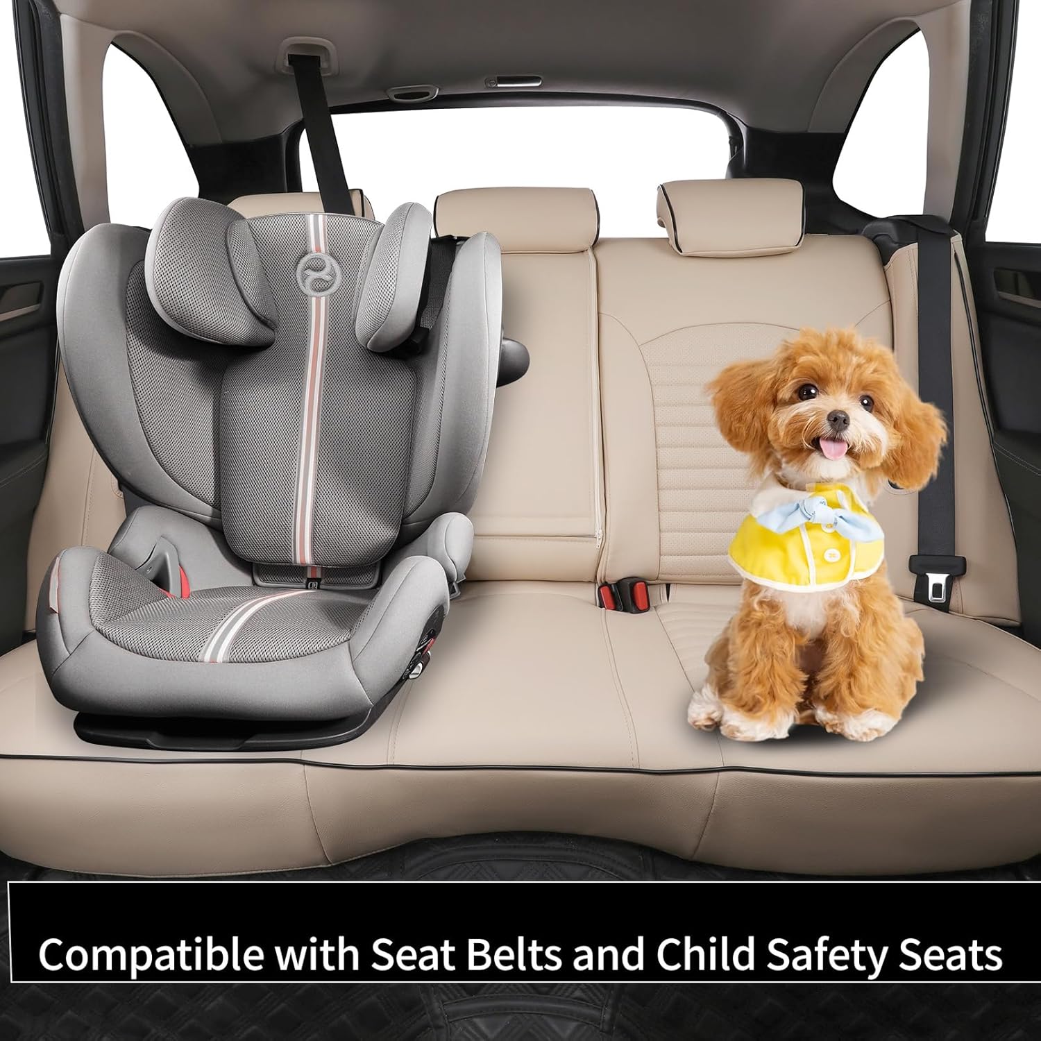 EKR Outback Seat Covers Custom Fit for Select Subaru Outback 2015 2016 2017 2018 2019,Leather Car Seat Cover Full Set for SUV - Faux Leather (Beige)