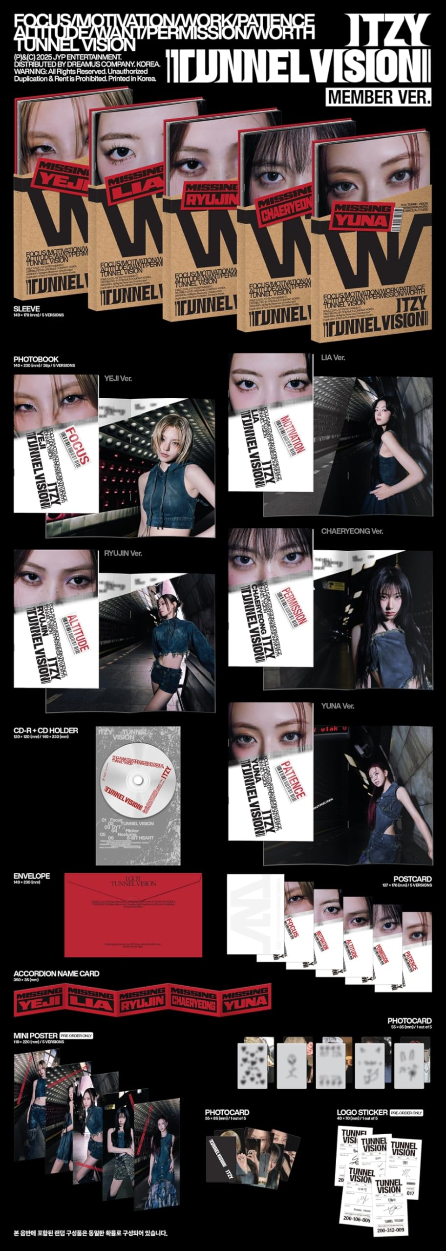 Amazon | [ Member Ver. ] ITZY - TUNNEL VISION (韓国盤) (LIA VER