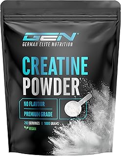 Creatine Monoidrato in Polvere 1000 g – Creatina Monoidrato Microfine, Altamente Solubile e Alto Dosaggio – Senza Additivi inutili – Vegana – 293 Porzioni