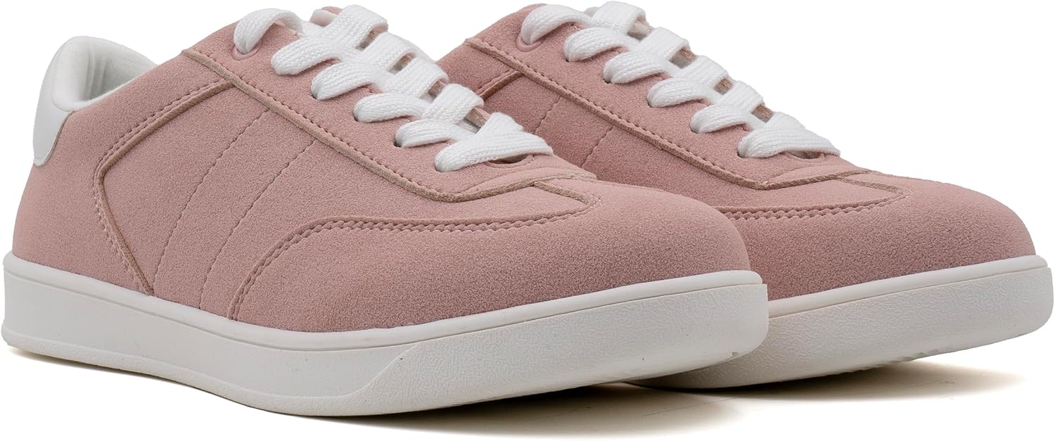 Women's Lace Up Trendy Sneaker Classic Fashion Low Top Walking Shoes - Picture 90 of 109