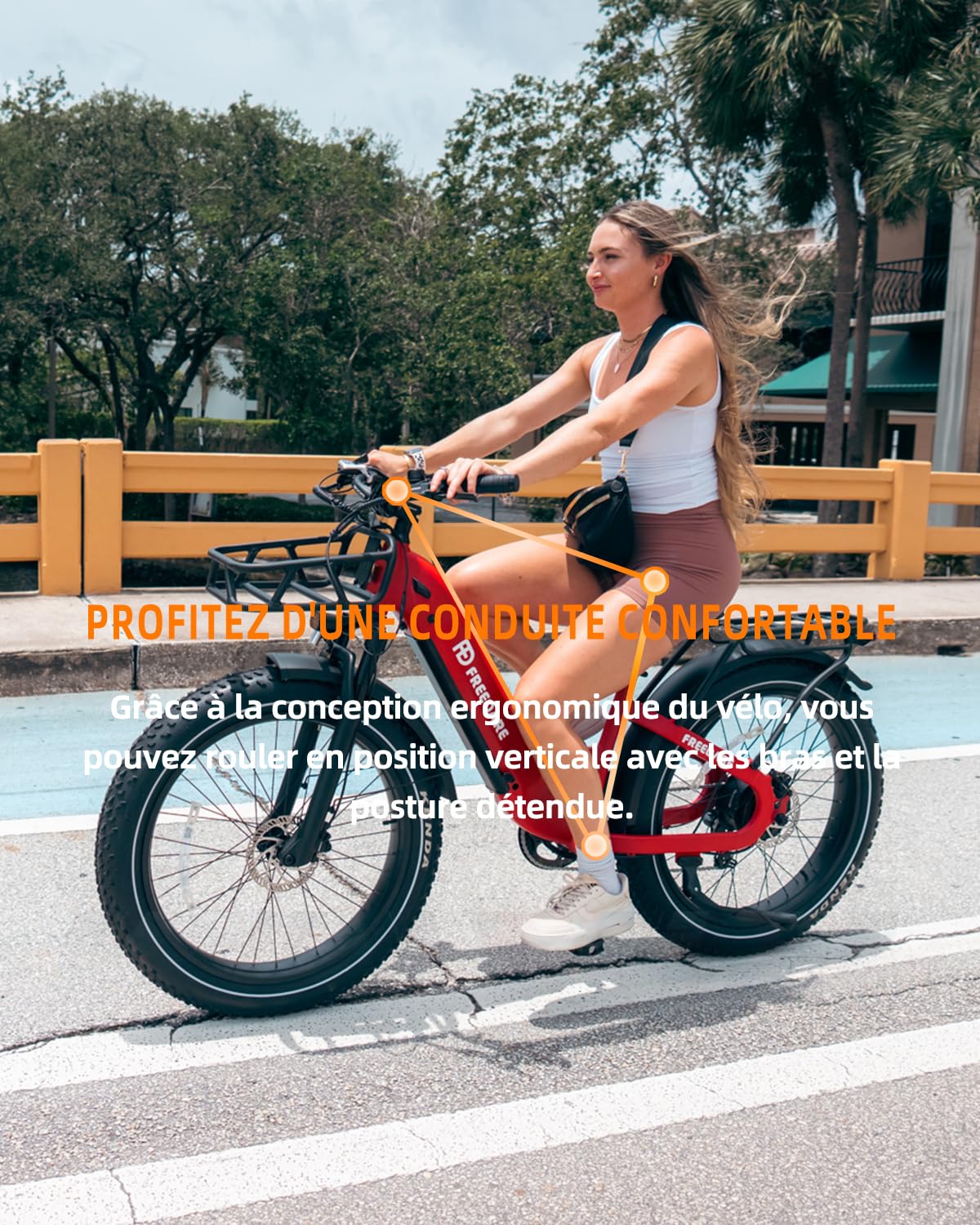 FREEDARE Vélo Électrique Eden pour Adulte Femme Homme avec Moteur BaFang 250W 90Nm Batterie 48V 20Ah Autonomie 150km Capteur de Couple GPS et App Smart VTT Pneus Kenda 26 x 4 Pneus Fat