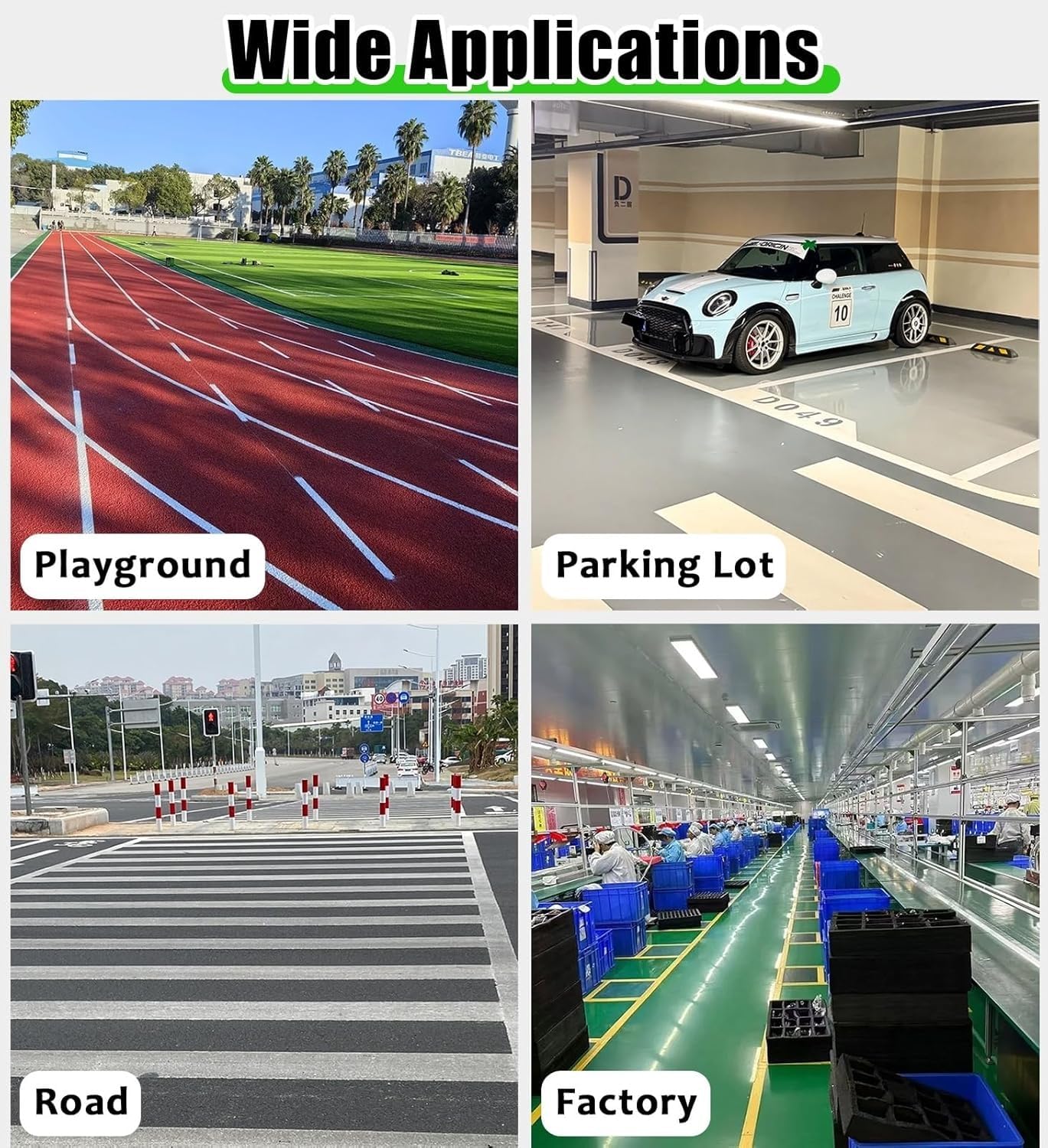 Machine de Traçage de Lignes à Pousser avec Roues – Marqueur de Ligne à Peinture Aérosol Réglable pour Terrains de Sport, Parkings, Routes & Entrepôts – Applicateur Durable