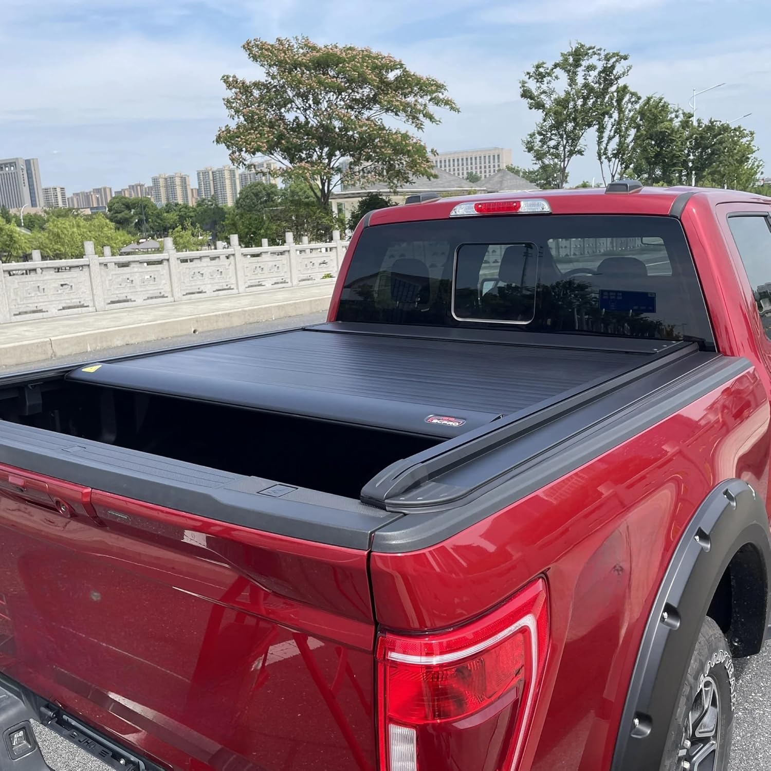 Automatic Rolling Tonneau Cover Lid Hard Retractable Truck Bed Cover Compatible with Chevy Colorado 2015-2024 5' Bed