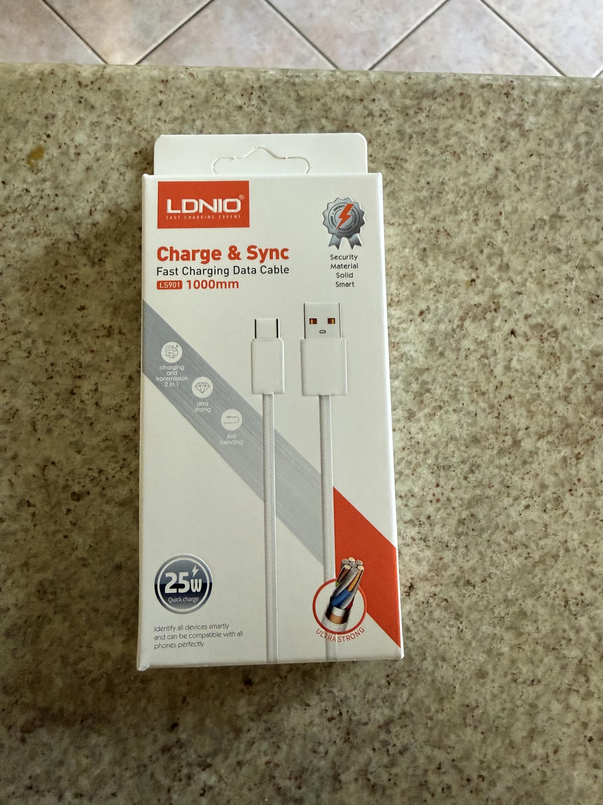 Amazon.com: LDNIO USB-A to USB-C Cable, 1 meter (3ft), 25W Fast