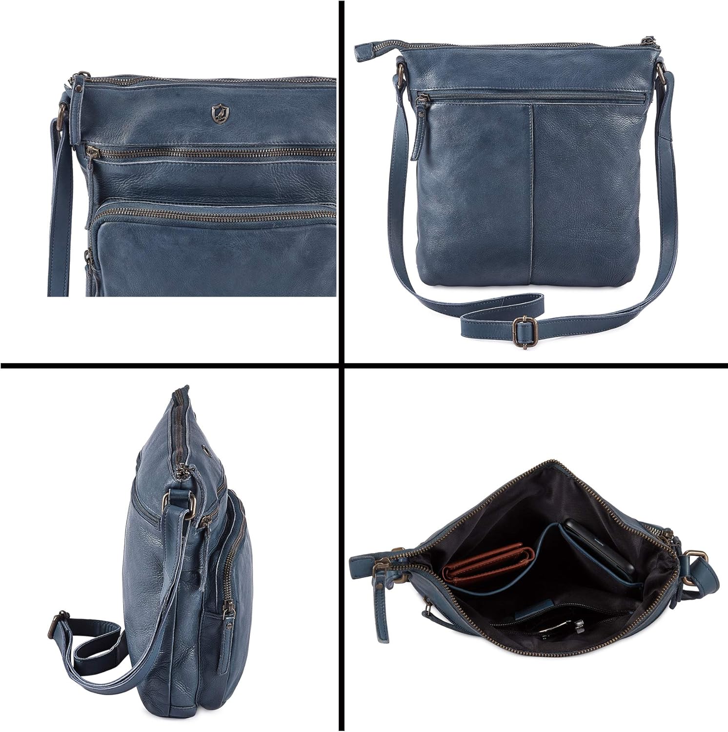 Crossbody Bags for Women Real Leather Purse Handmade Vintage Crossover Shoulder Pocketbook | Handmade, Vintage, Crossover - Image 5