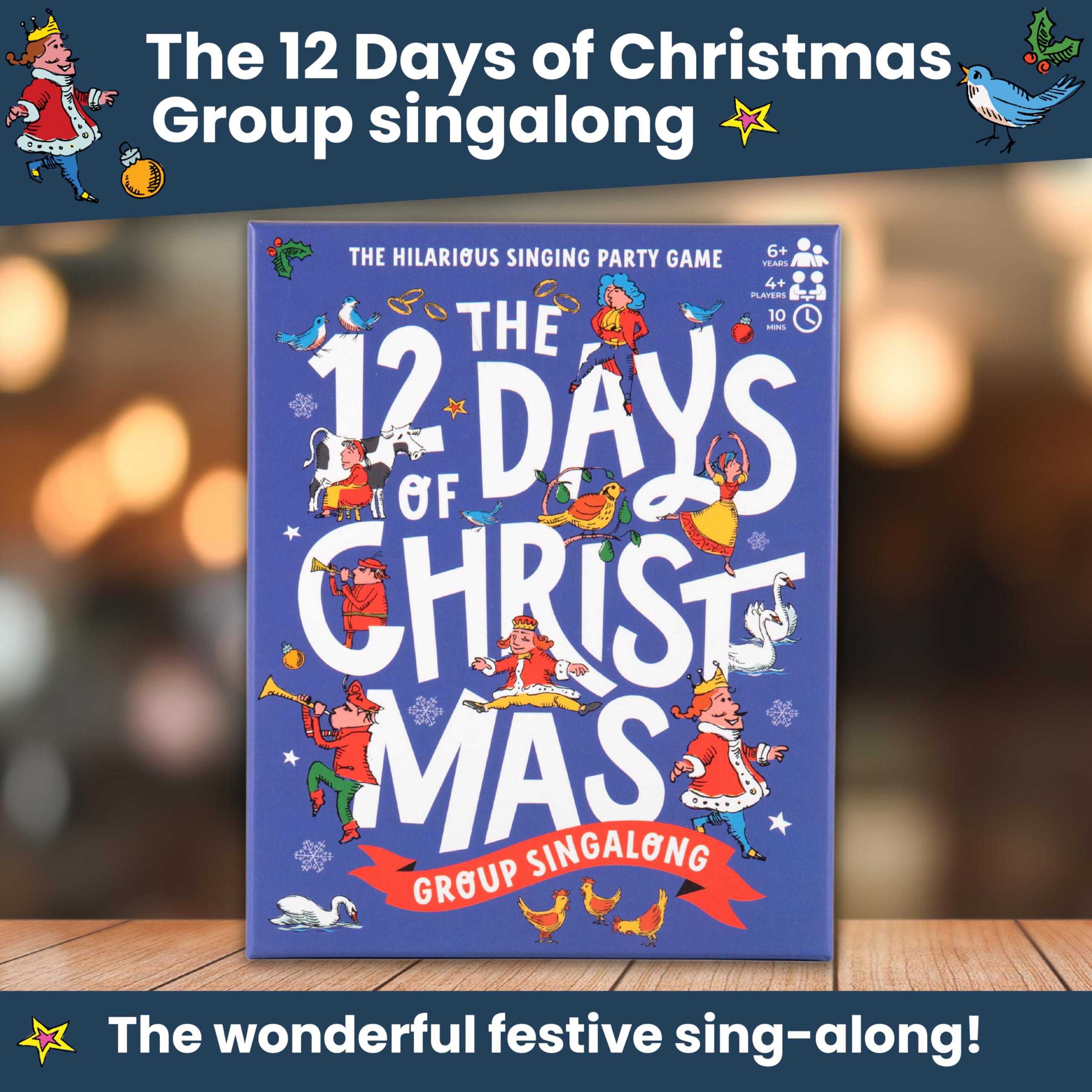 Kuckoo Games: The 12 Days of Christmas Group Singalong - the hilarious singing party game, Red and Green, 14.5 cm x 10 cm - Image 2