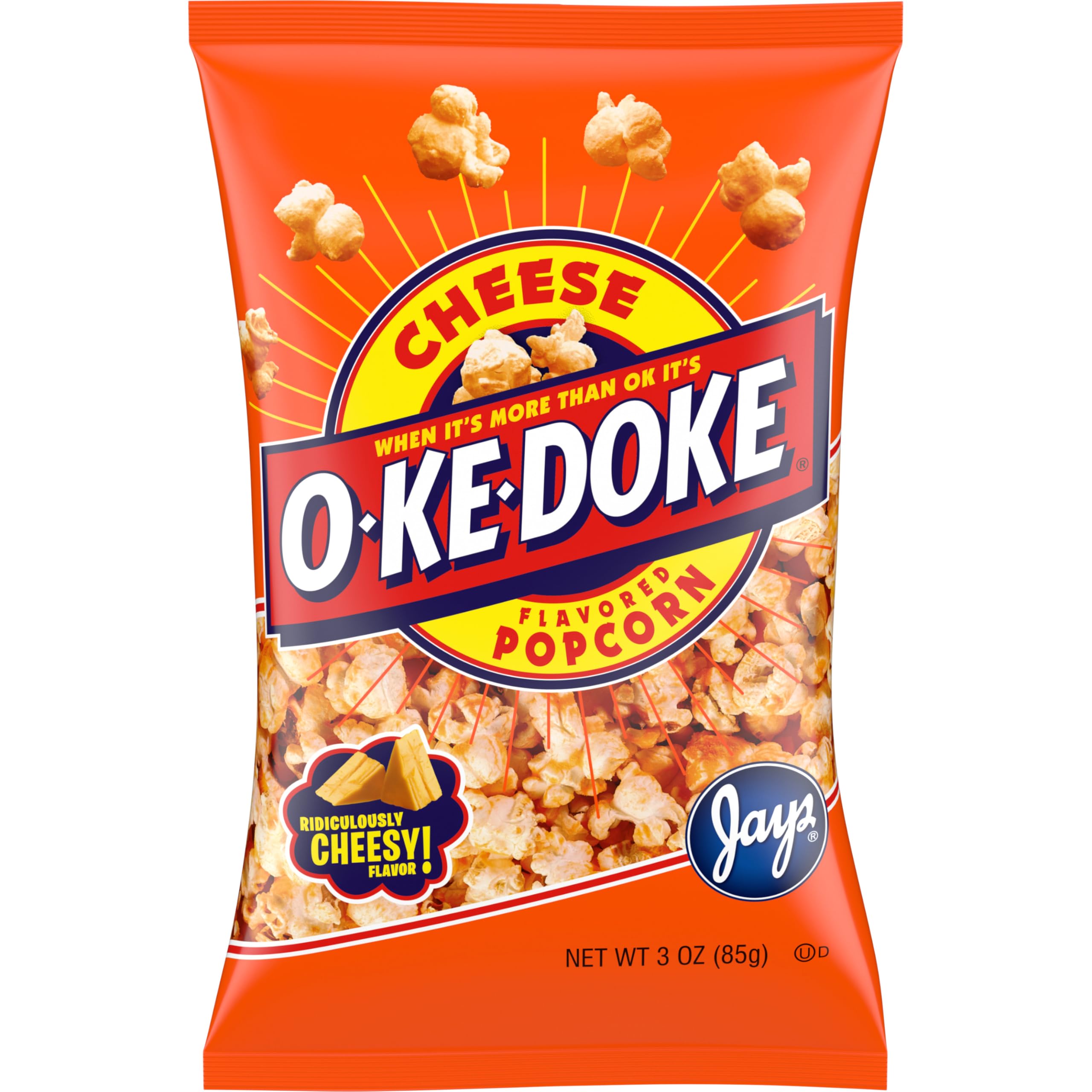 O-Ke-Doke Popcorn, Cheese, 3 oz